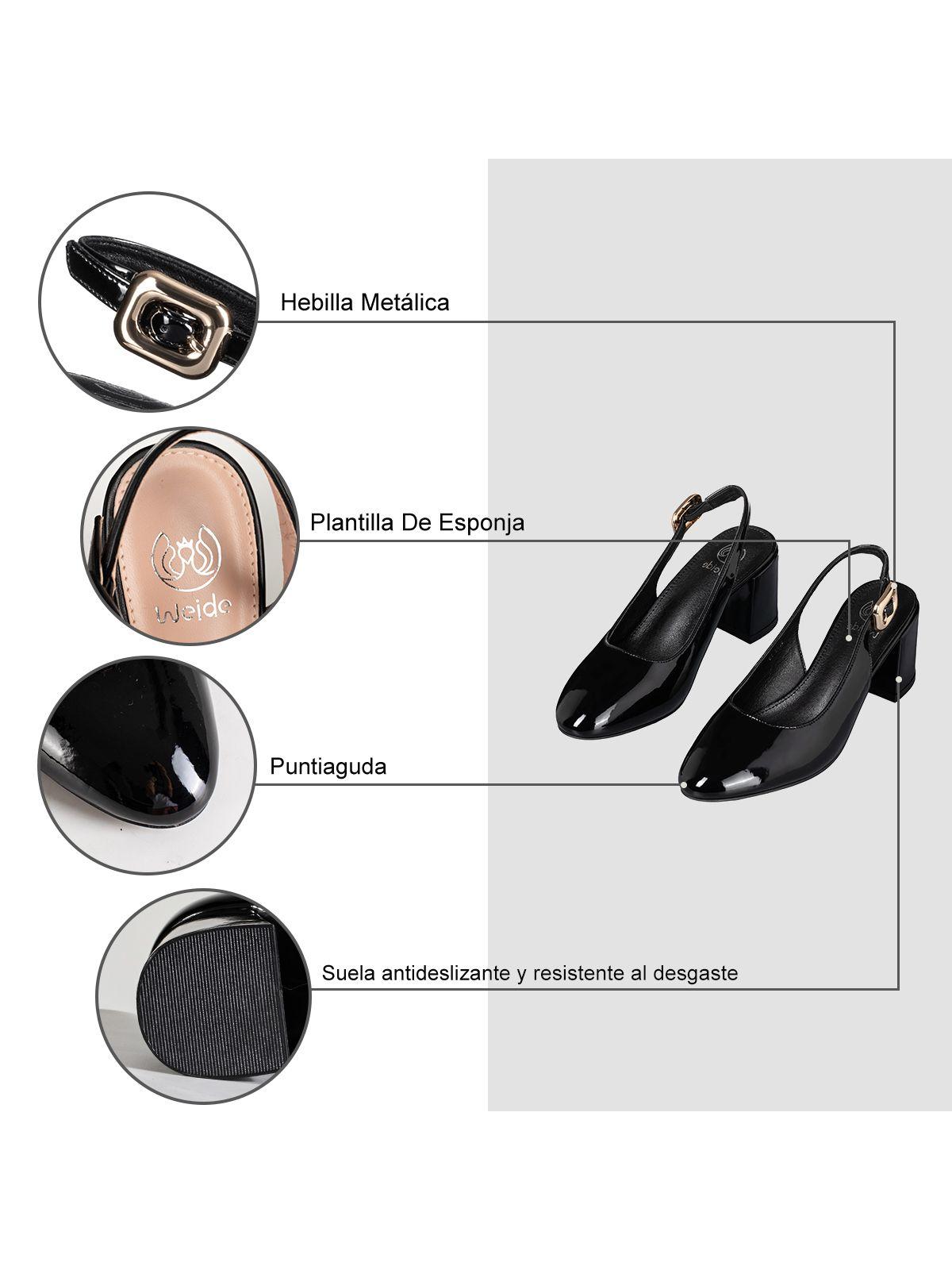 Zapato Casual Tacones Charol Verano Mujer Weide YL82-5