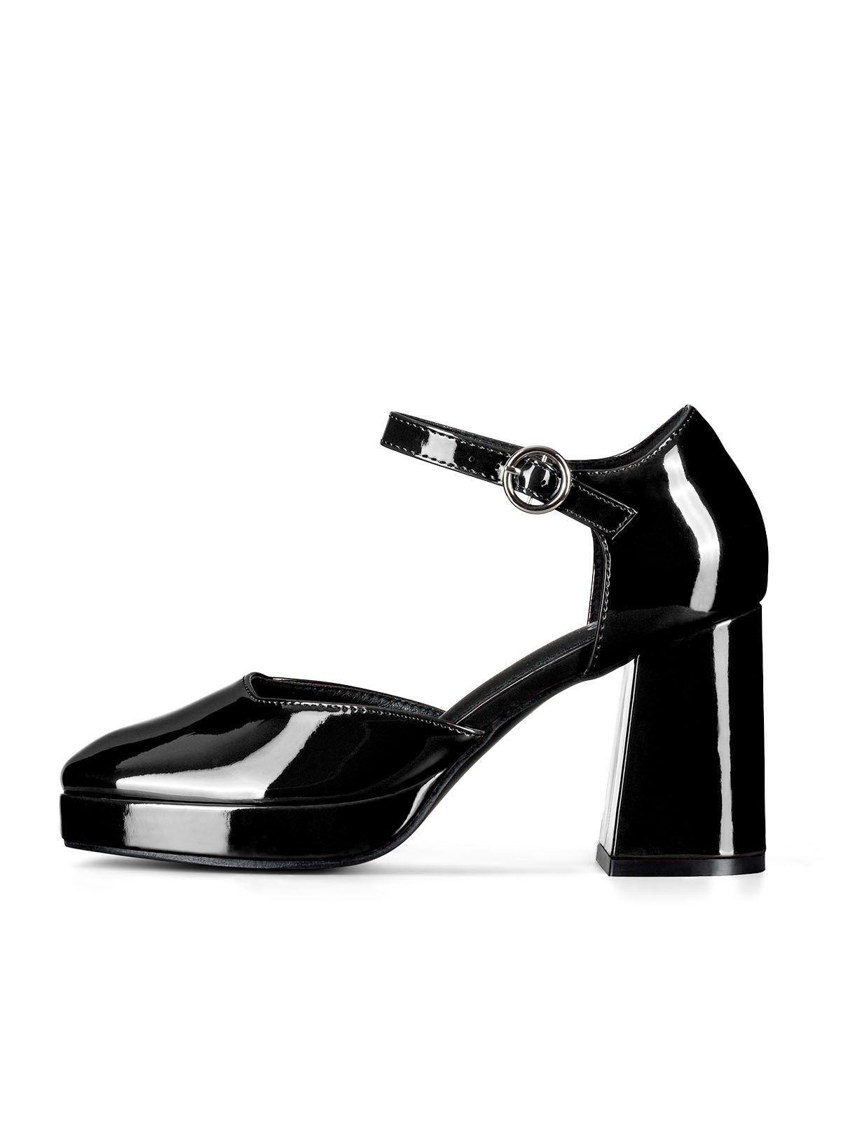 Zapato Mary Jane Tacones Elegante Charol Mujer Weide YL85-1