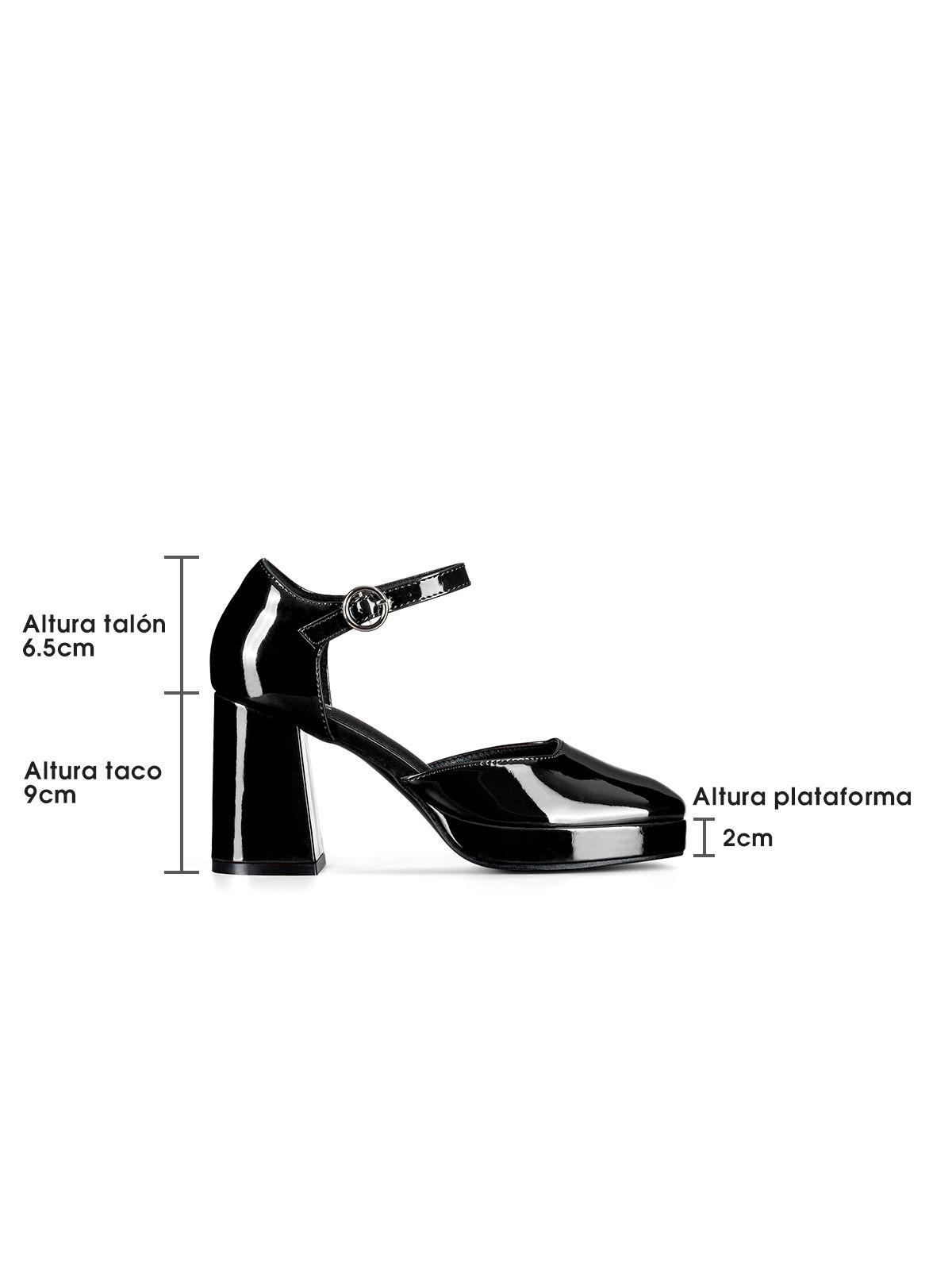 Zapato Mary Jane Tacones Elegante Charol Mujer Weide YL85-3