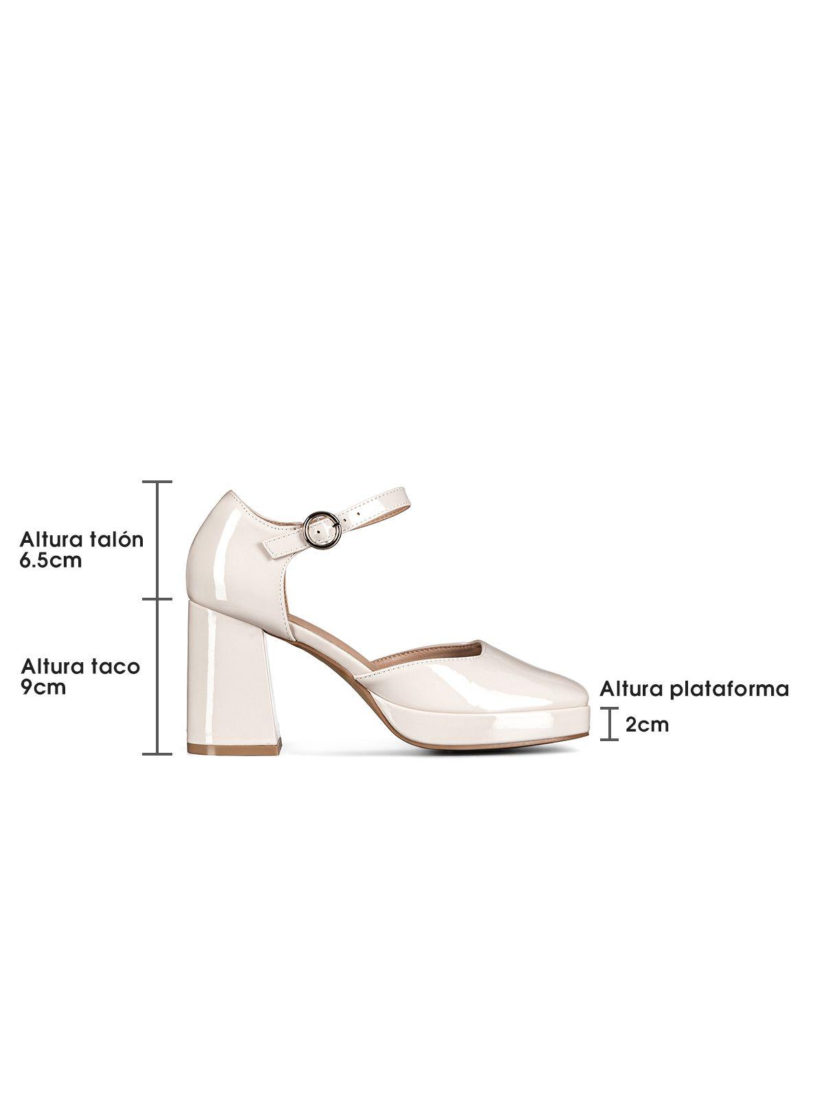 Zapato Mary Jane Tacones Elegante Charol Mujer Weide YL85-6