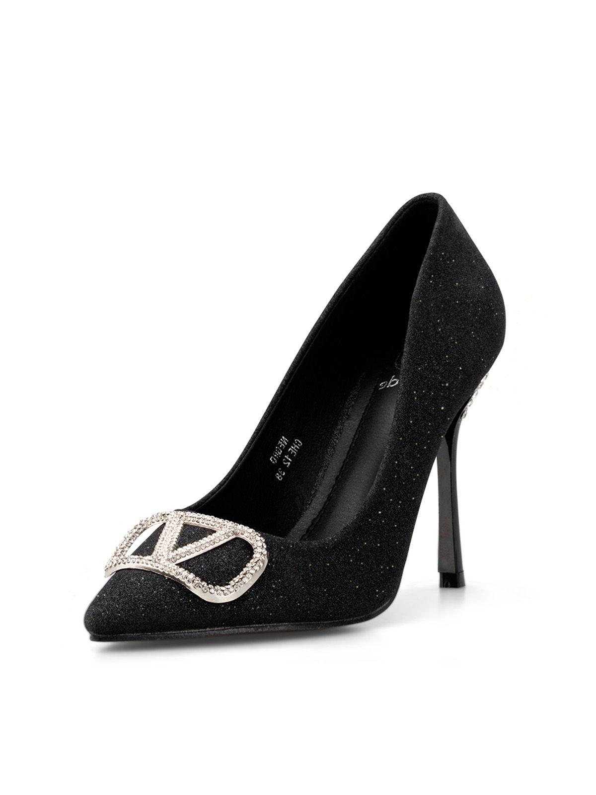 Zapatos Taco Alto Negro Fiesta GHE12 Weide-0