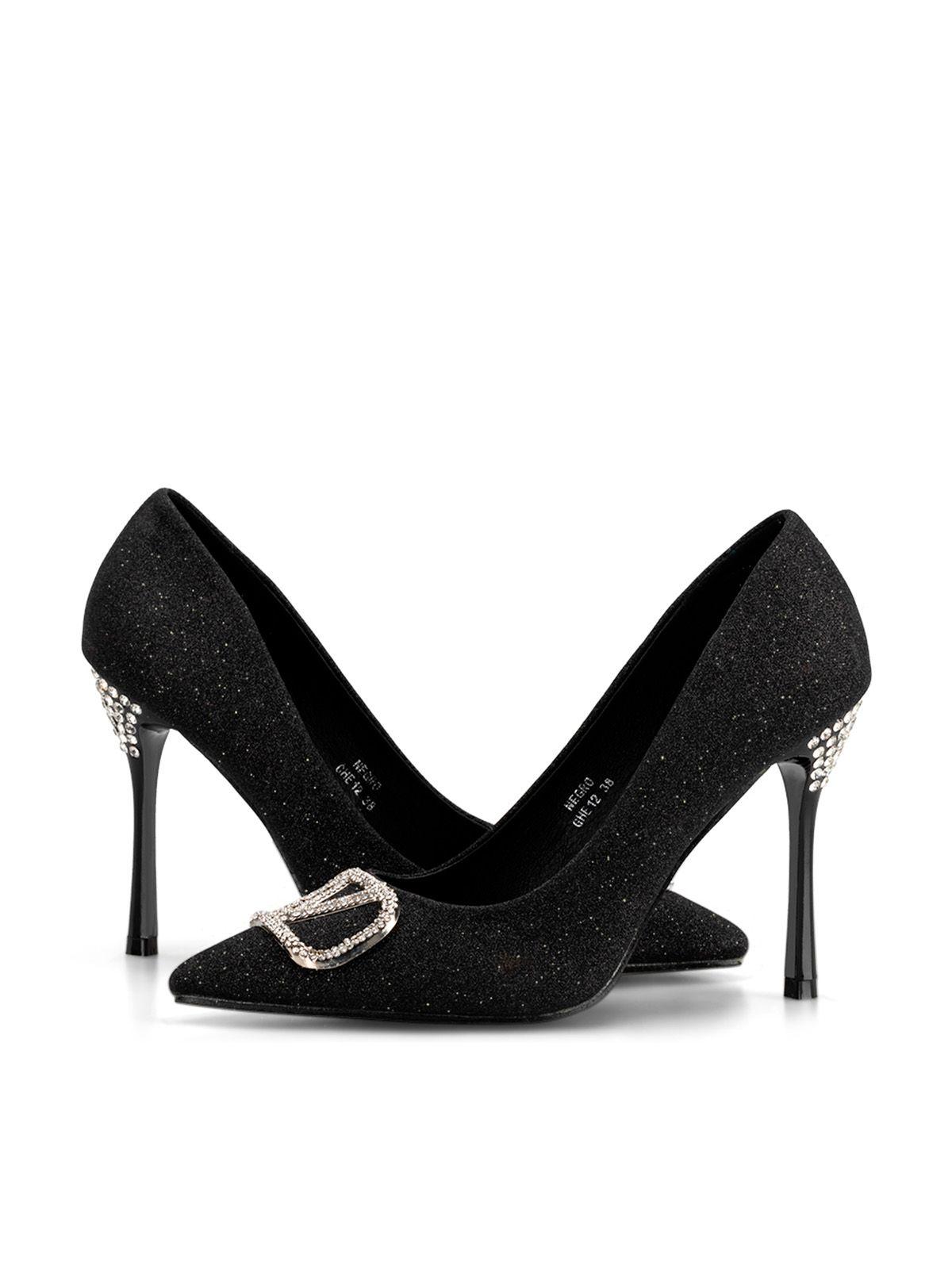 Zapatos Taco Alto Negro Fiesta GHE12 Weide-2