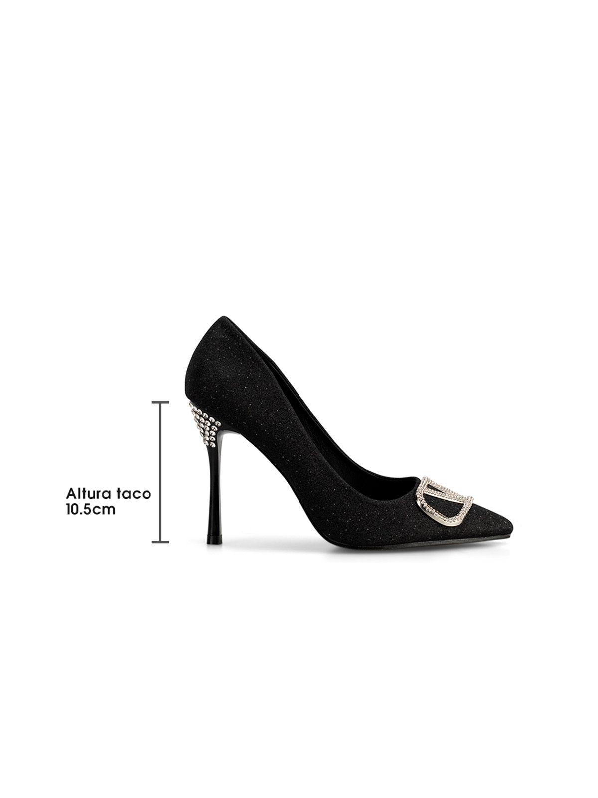 Zapatos Taco Alto Negro Fiesta GHE12 Weide-4