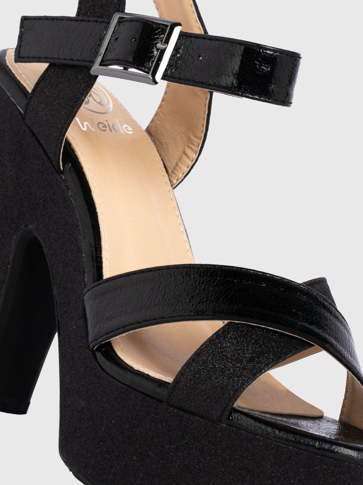 Sandalia Taco Negro Fiesta YOU176 Weide-5