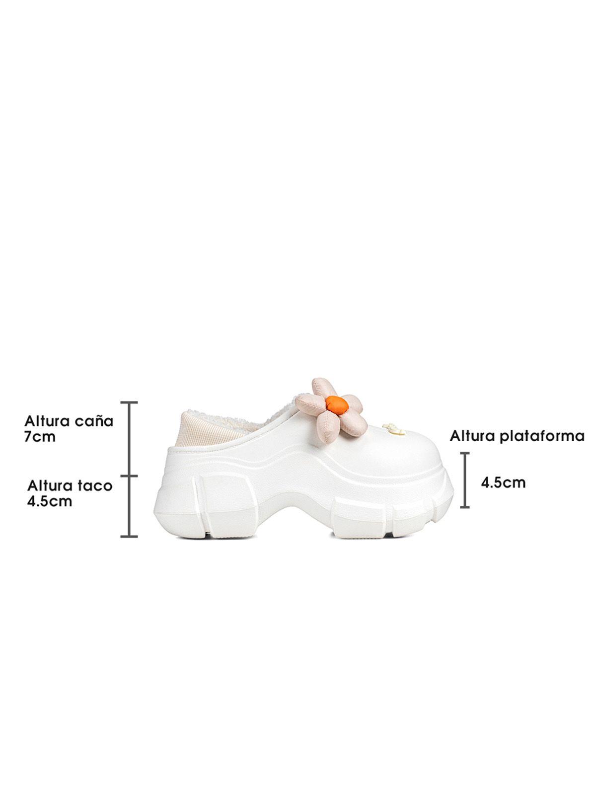 Zueco Blanco Casual Mujer Weide GH120-5