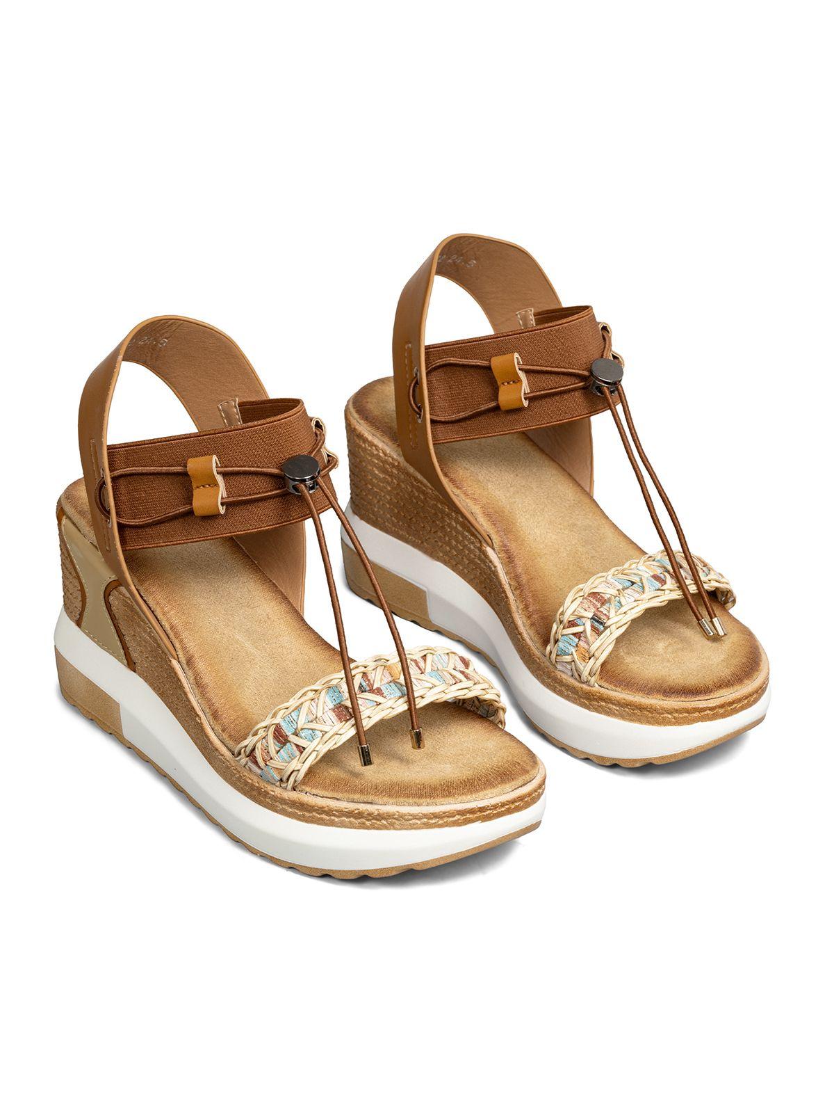 Sandalias Casuales Taco Cuña Mujer Weide JS02-8