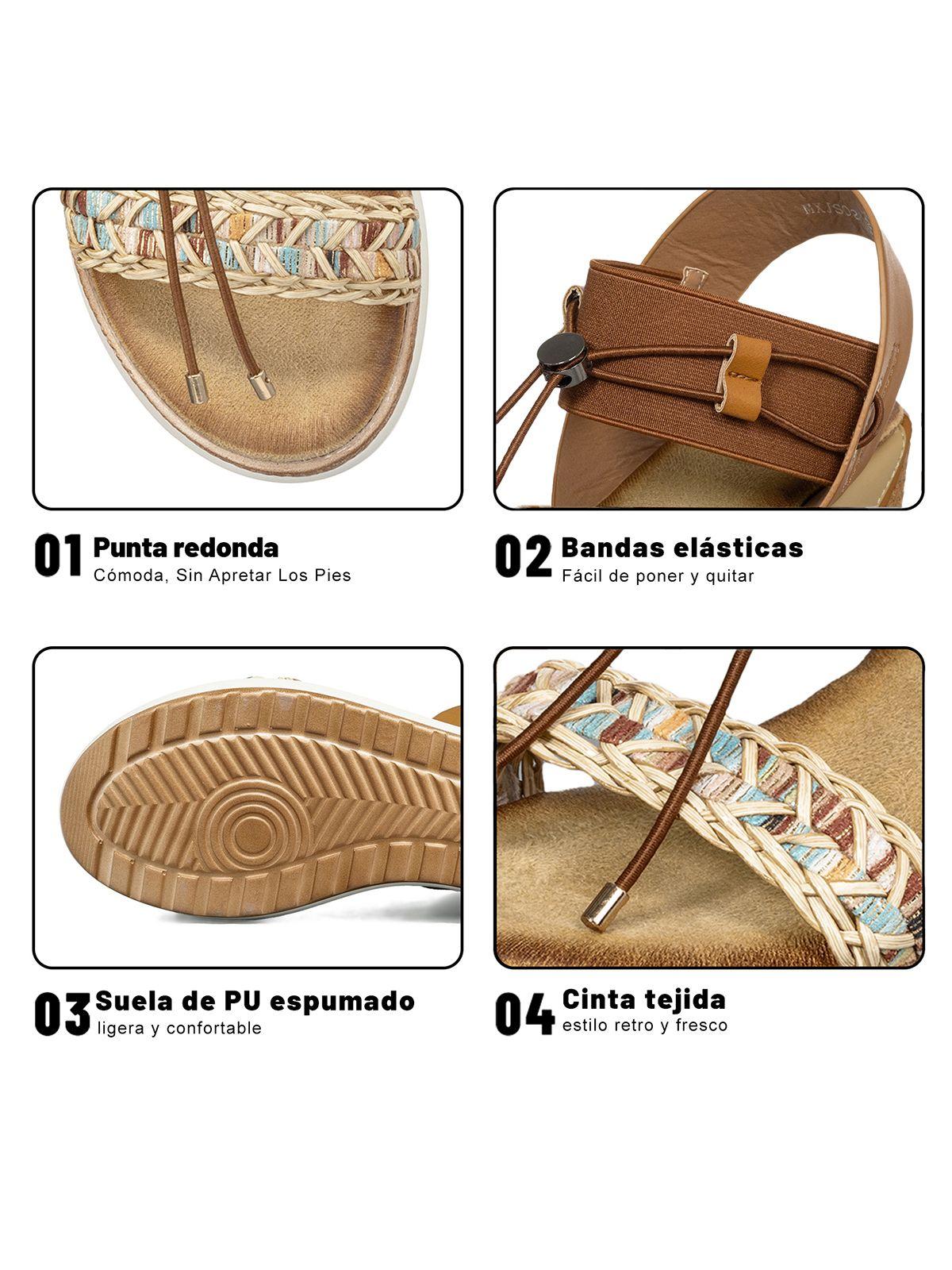 Sandalias Casuales Taco Cuña Mujer Weide JS02-9