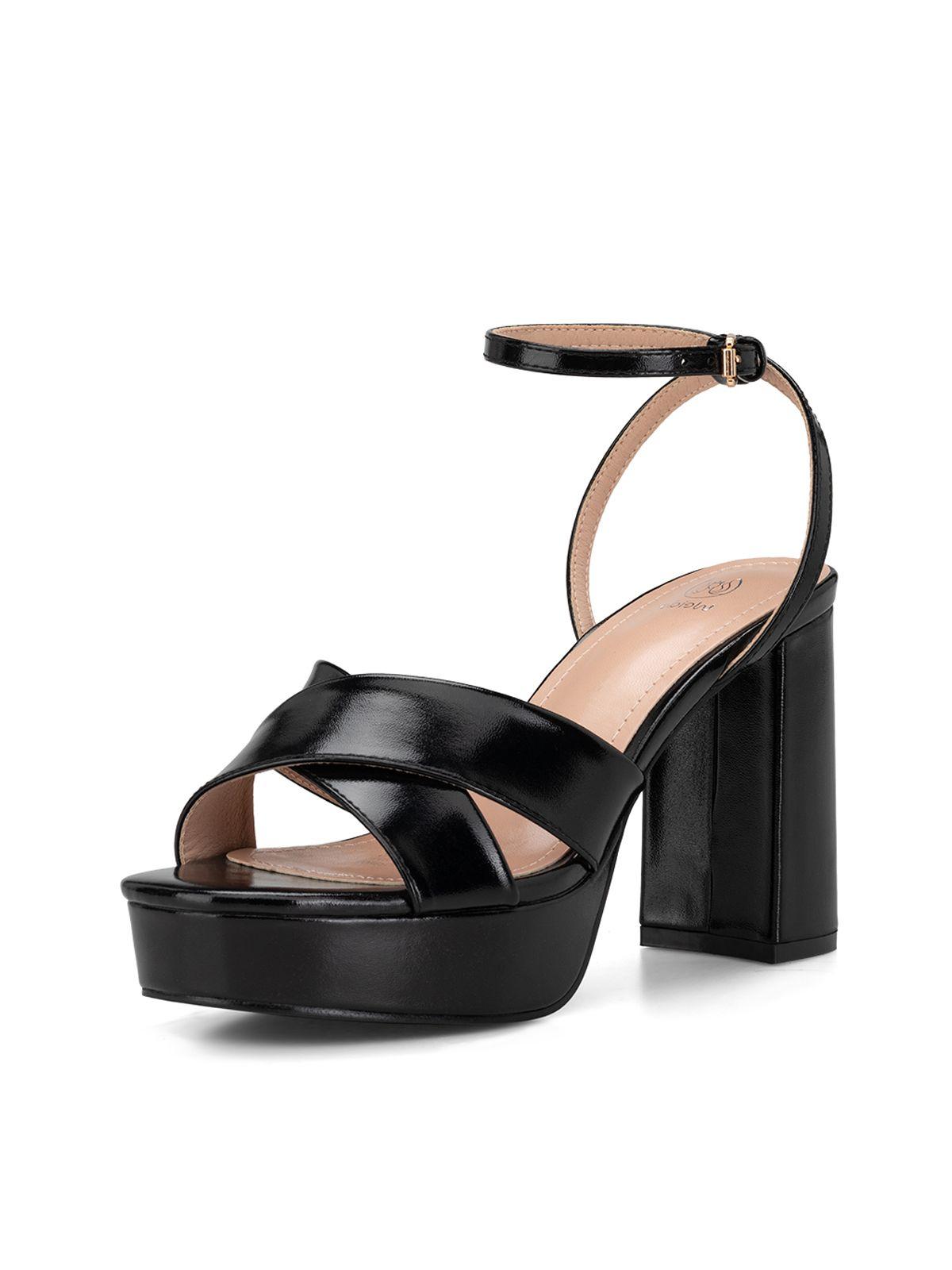 Sandalia Plataforma Negro Fiesta YJ26 Weide-0