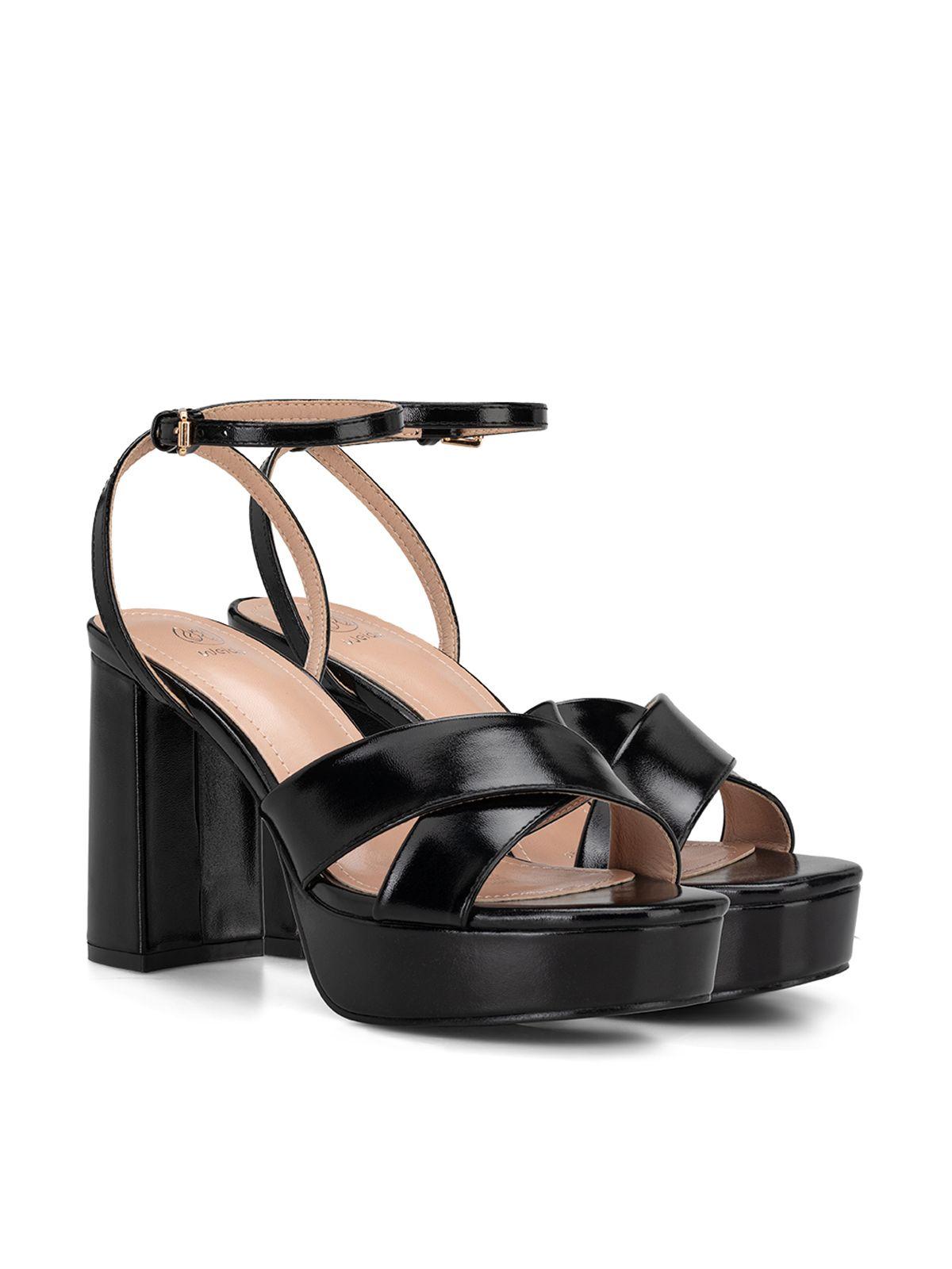 Sandalia Plataforma Negro Fiesta YJ26 Weide-2