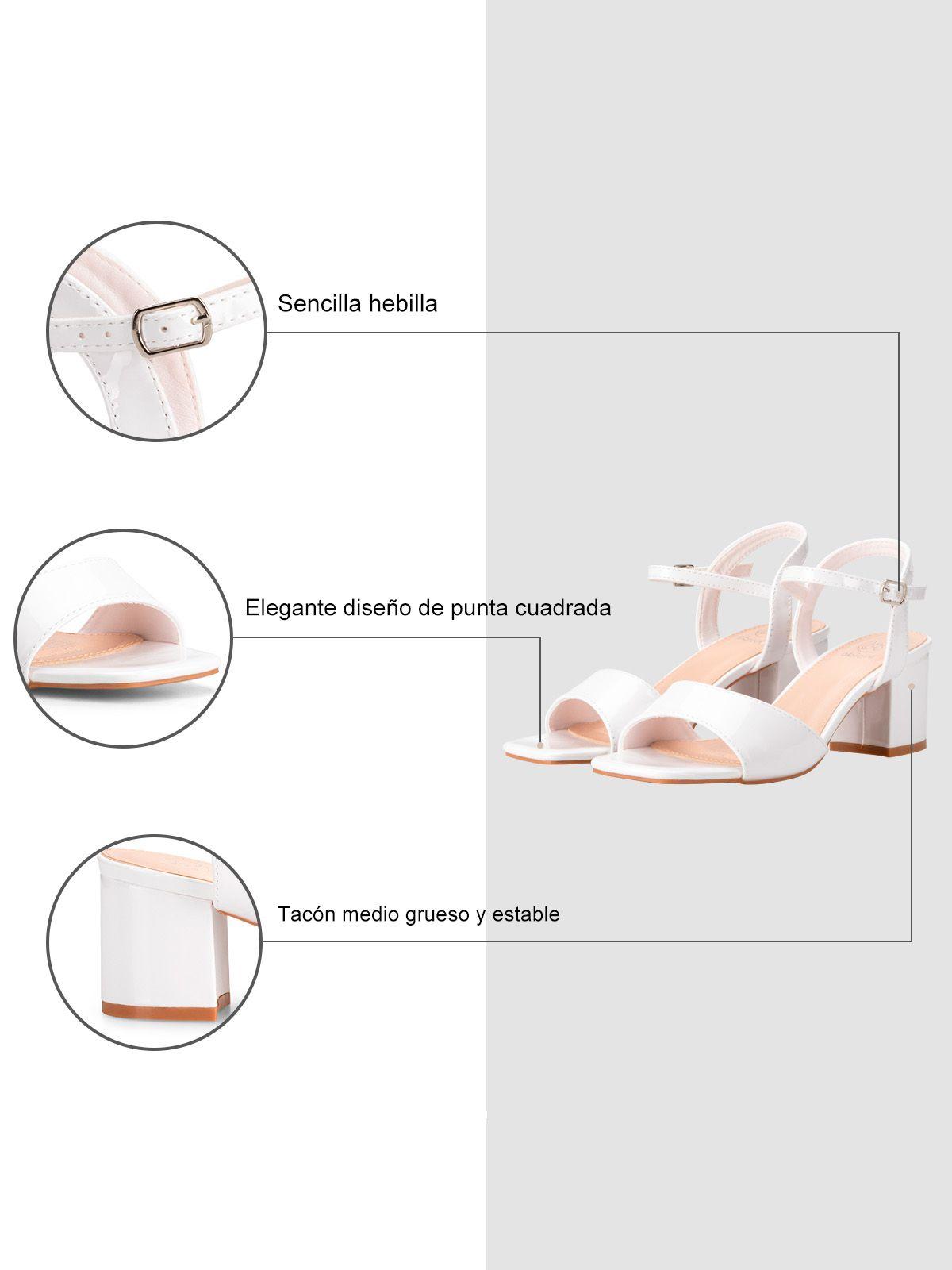 Sandalia Casual Taco Blanca Mujer Weide GH79-7