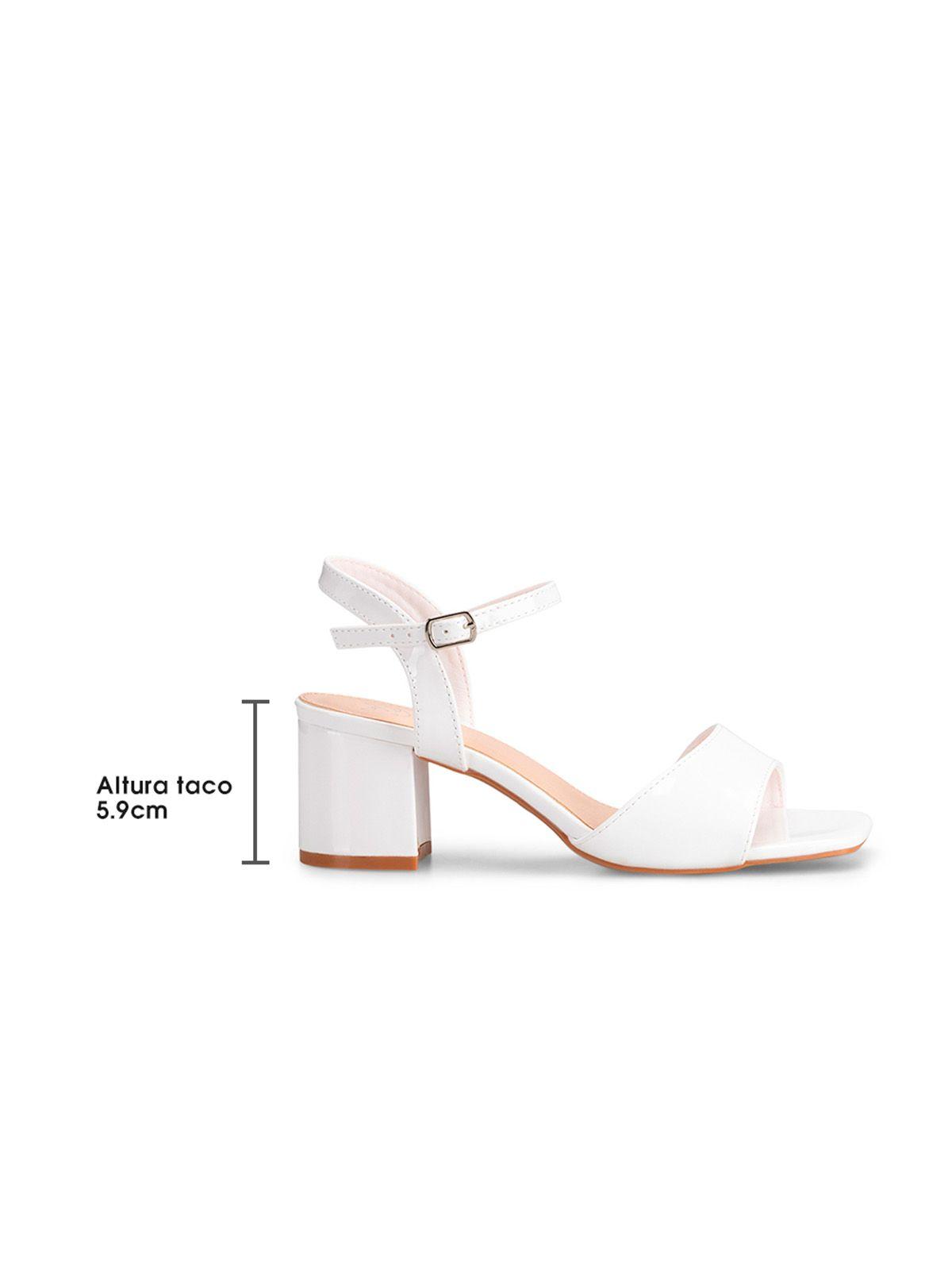 Sandalia Casual Taco Blanca Mujer Weide GH79-4
