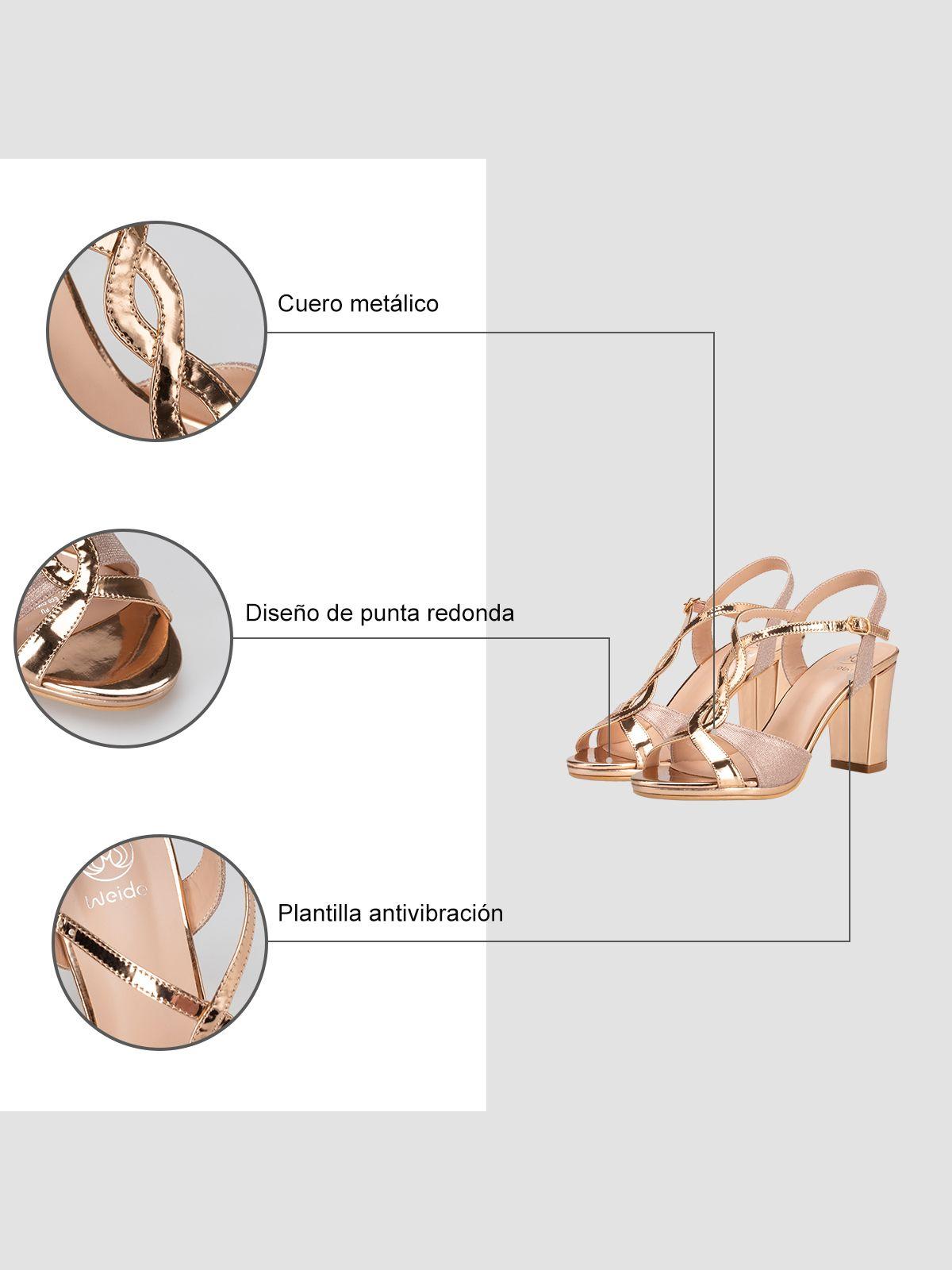 Sandalia Taco Champan Fiesta QIU318 Weide-5