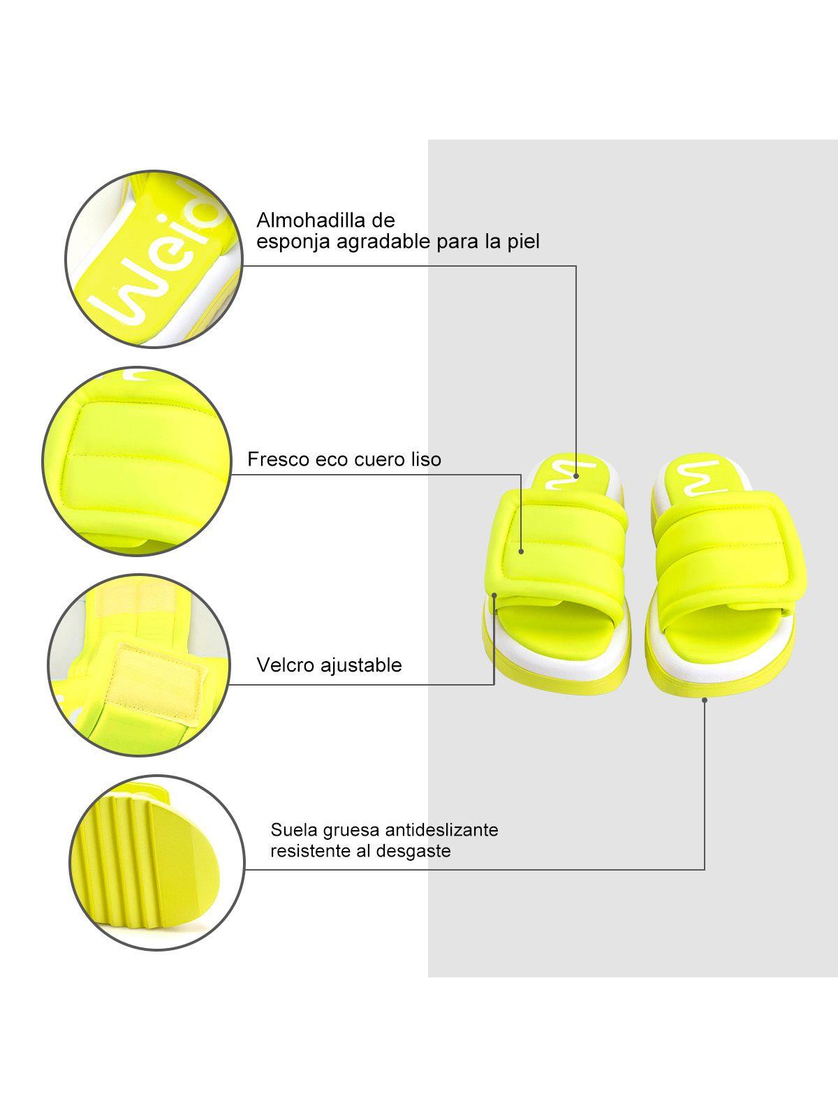 Sandalia Plataforma Amarillo Casual GH98 Weide-5
