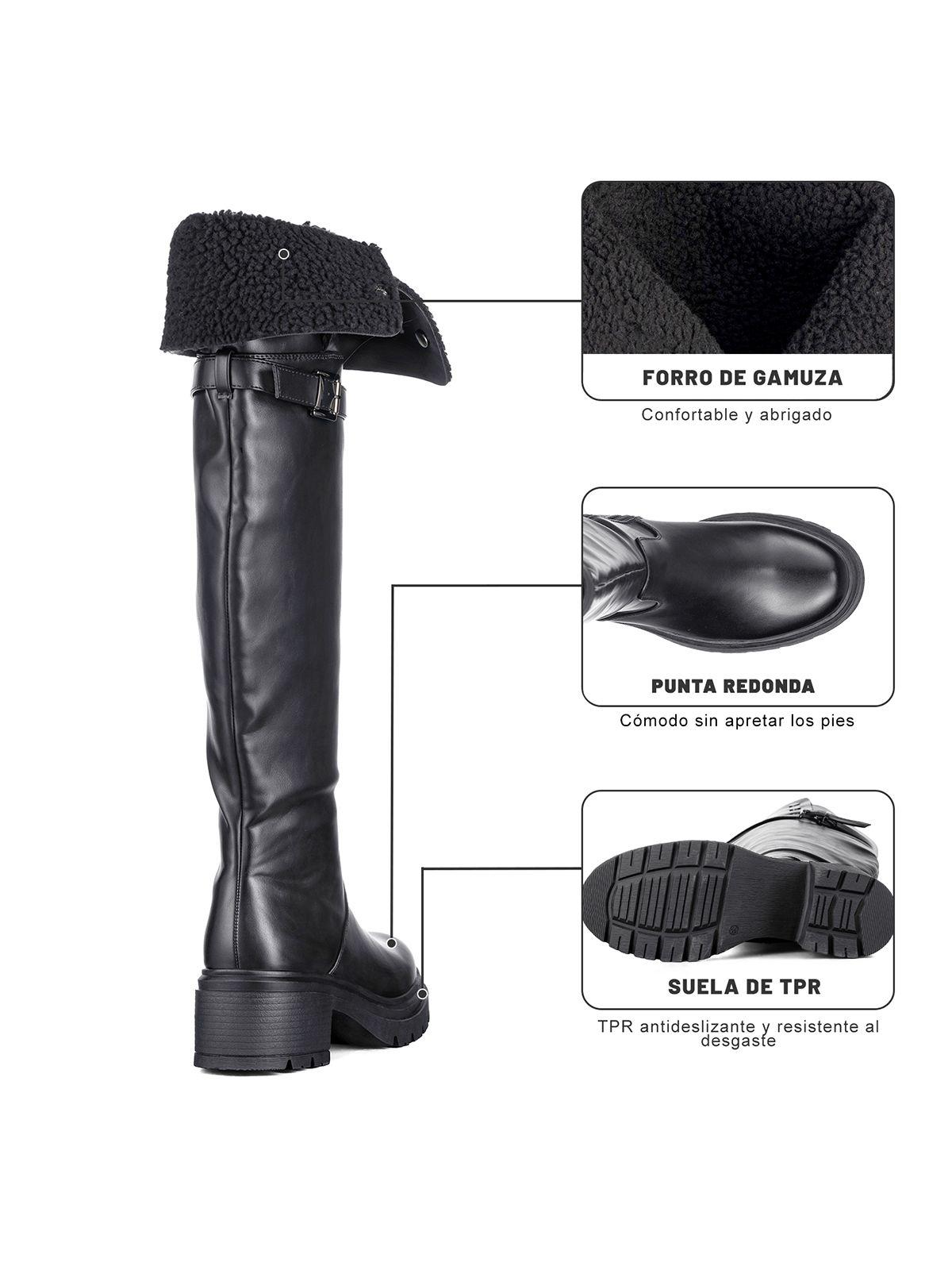 Botas Largas Mujer De Moda Comodo Tacon Grueso Weide CZY615-7