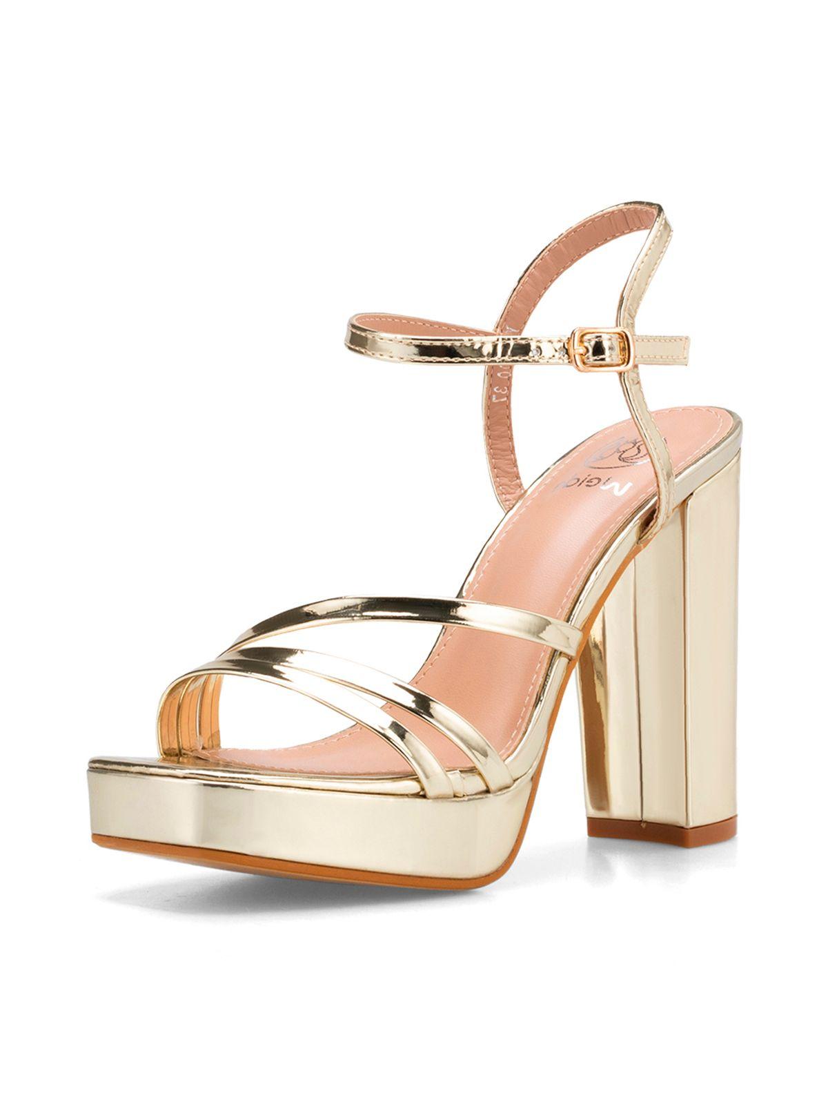 Sandalia Zulema Dorado Weide-0