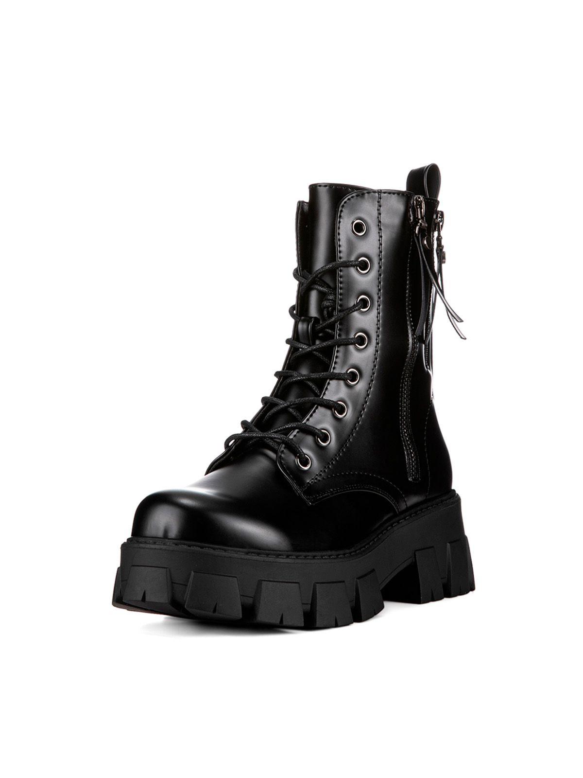 Botin Negro Casual Mujer Weide CZY576-0