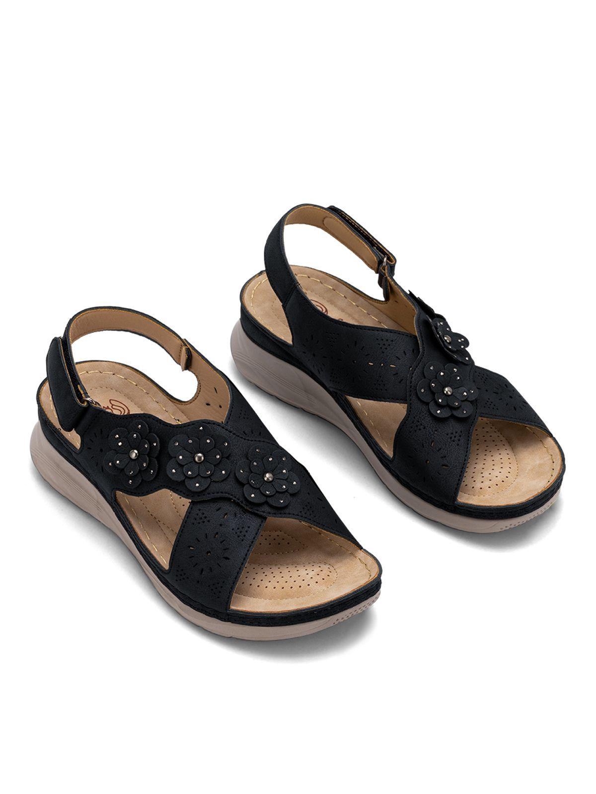 Sandalia Plataforma Negro Casual JS39 Weide-2