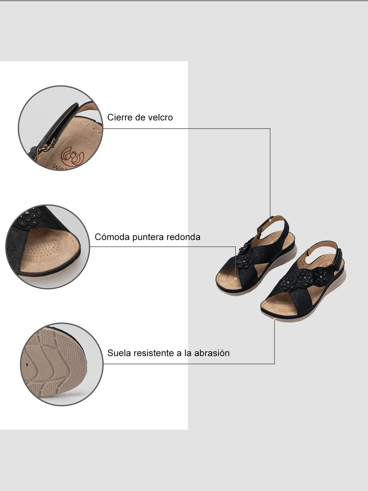 Sandalia Plataforma Negro Casual JS39 Weide-5