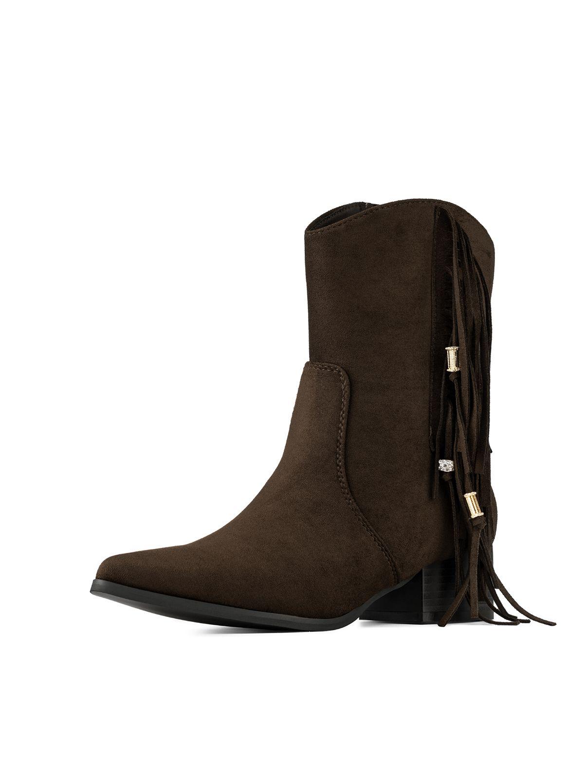 Botín Taco Mujer Casual PU Textil Weide CZY661-0