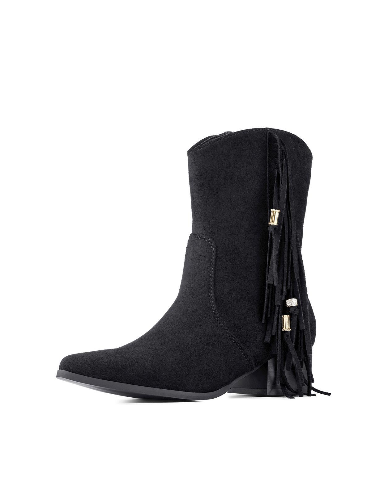 Botín Taco Mujer Casual PU Textil Weide CZY661-0