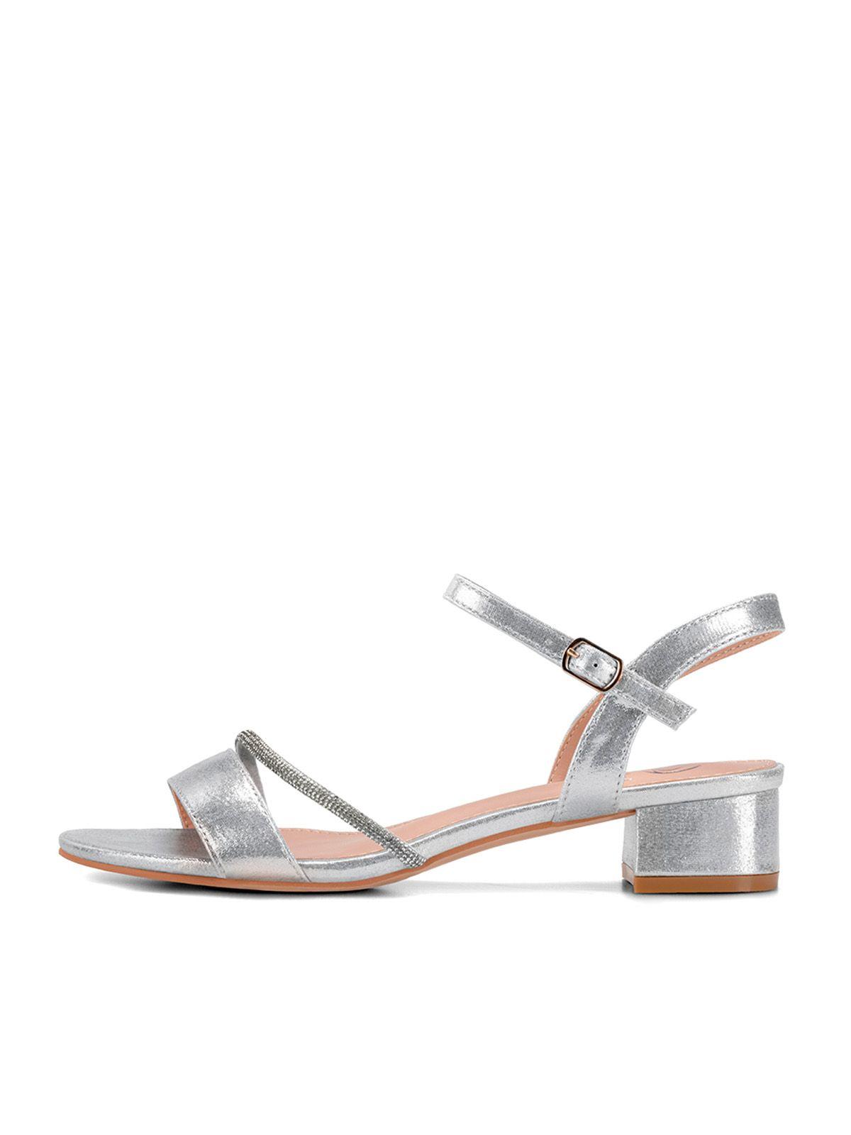 Sandalia Taco Plateada Fiesta Mujer Weide YOU220-4