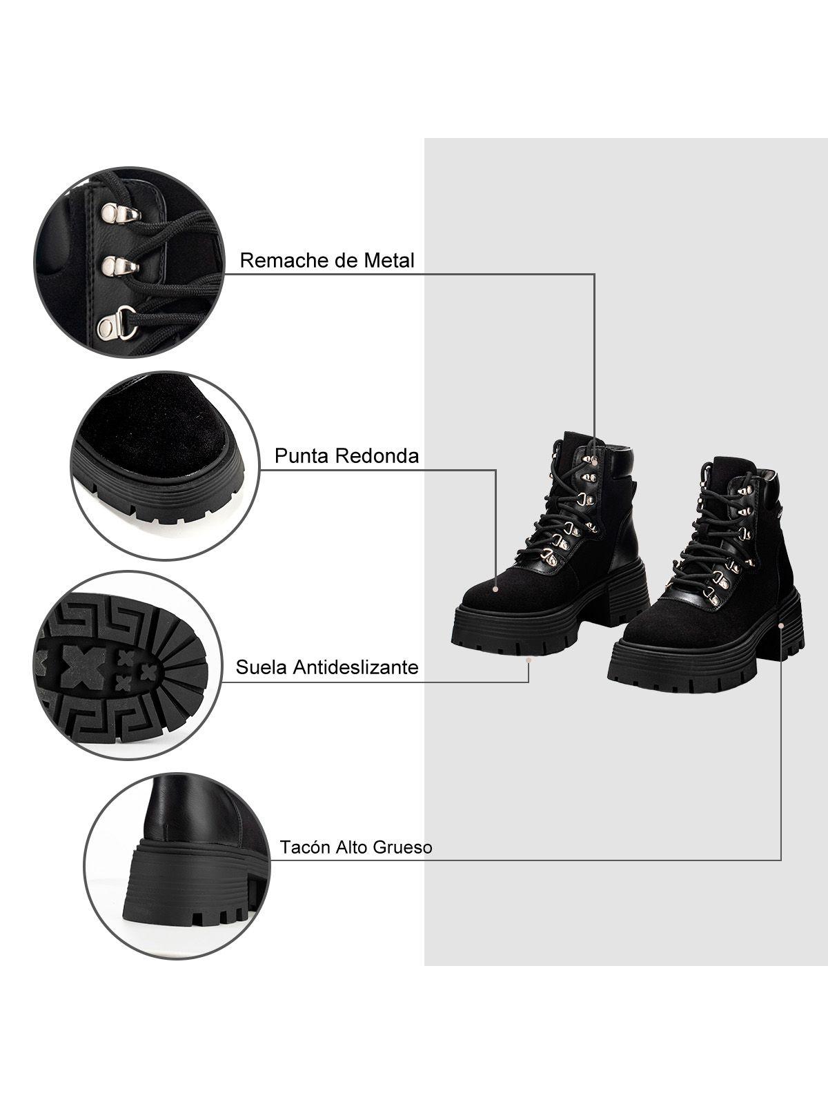 Botin Negro Casual Mujer Weide DH73-6