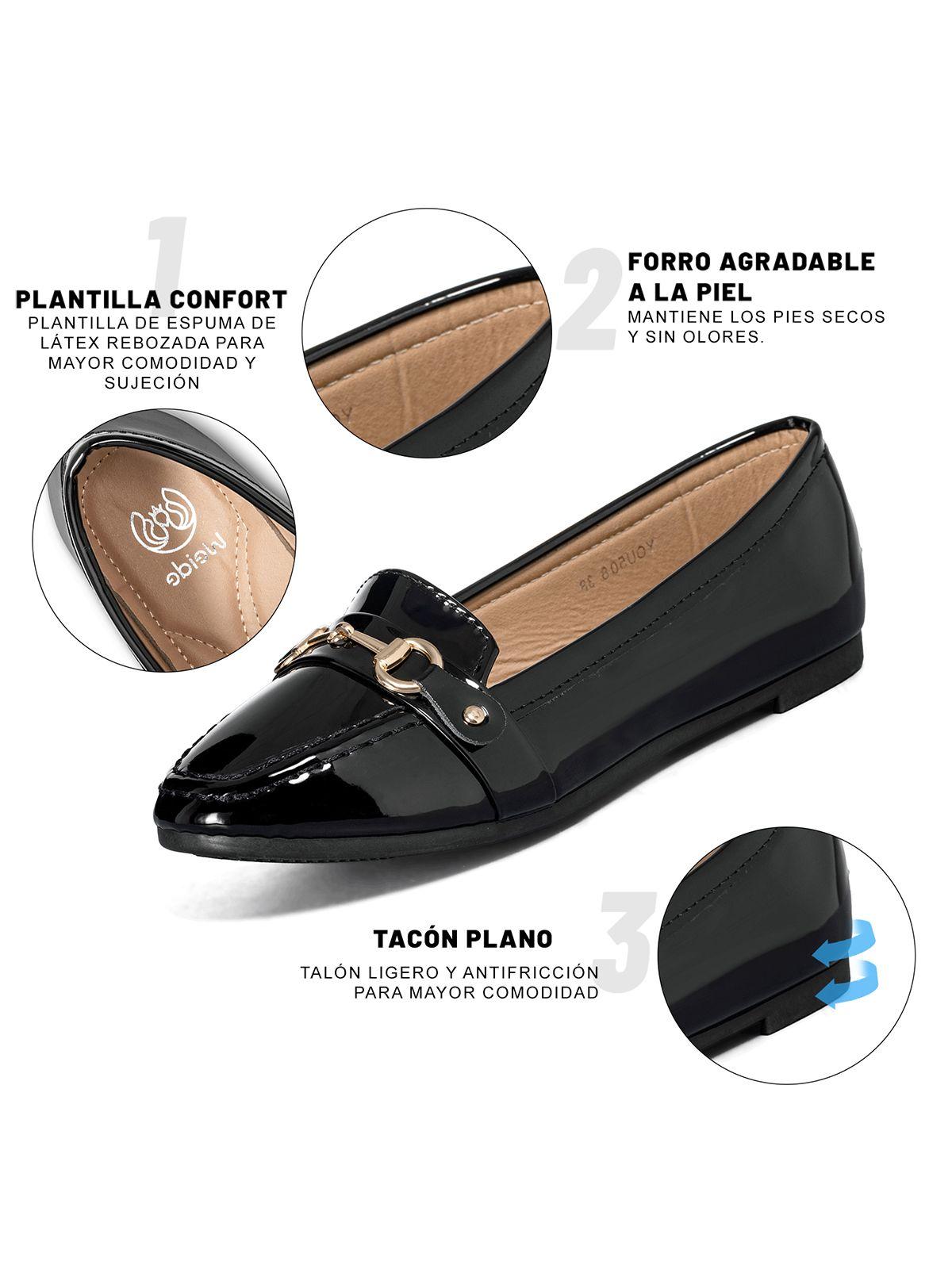Mocasin Casual Mujer Vintage Clasico Charol Weide YOU508-6