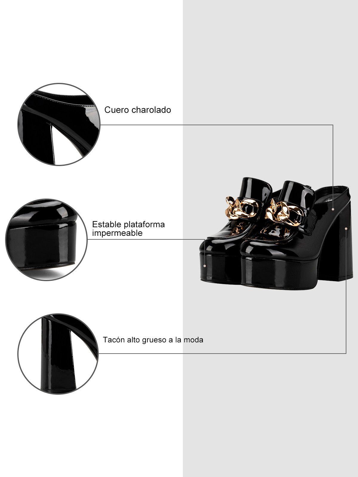 Zapato Plataforma Negro Fiesta YOU219 Weide-5