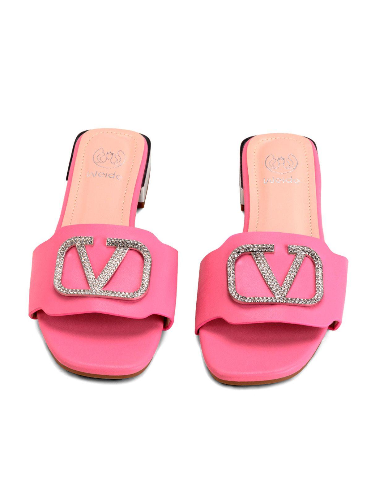 Sandalia Taco Rosado Casual QIU305 Weide-2