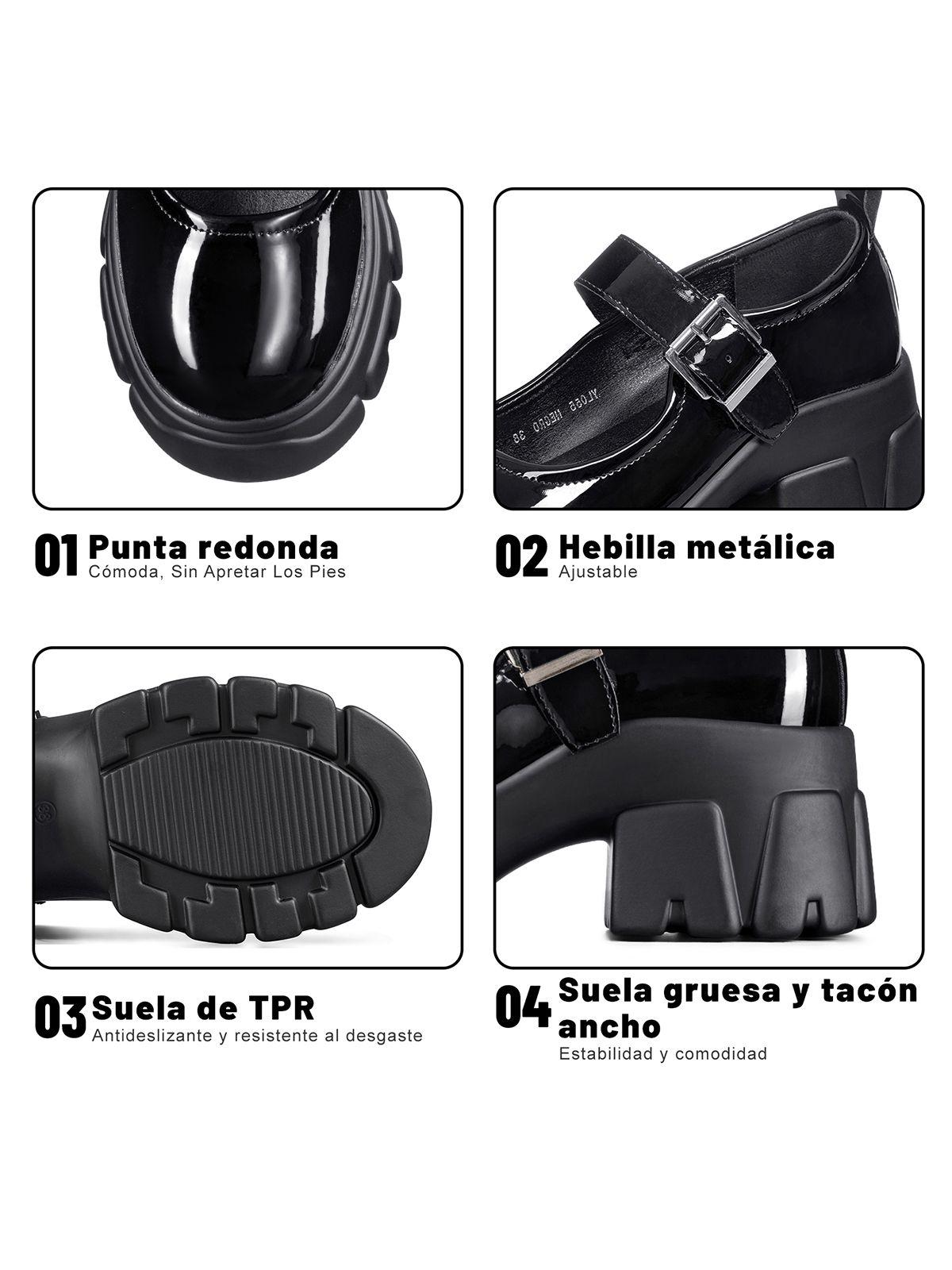 Zapato Mary Jane Tipo Escolar Plataforma Mujer Weide YL055-7