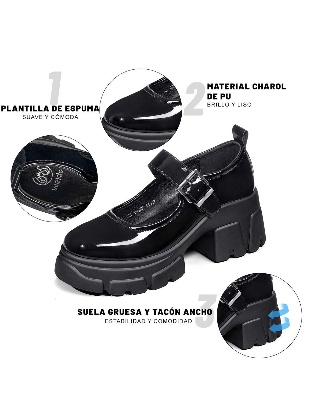 Zapato Mary Jane Tipo Escolar Plataforma Mujer Weide YL055-8