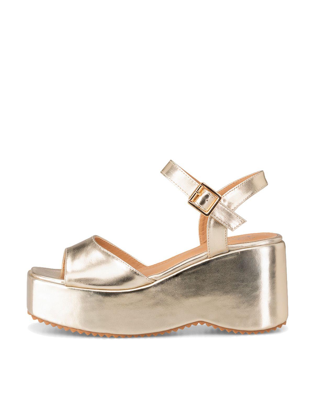 Sandalia Plataforma Dorado Casual LT105 Weide-1