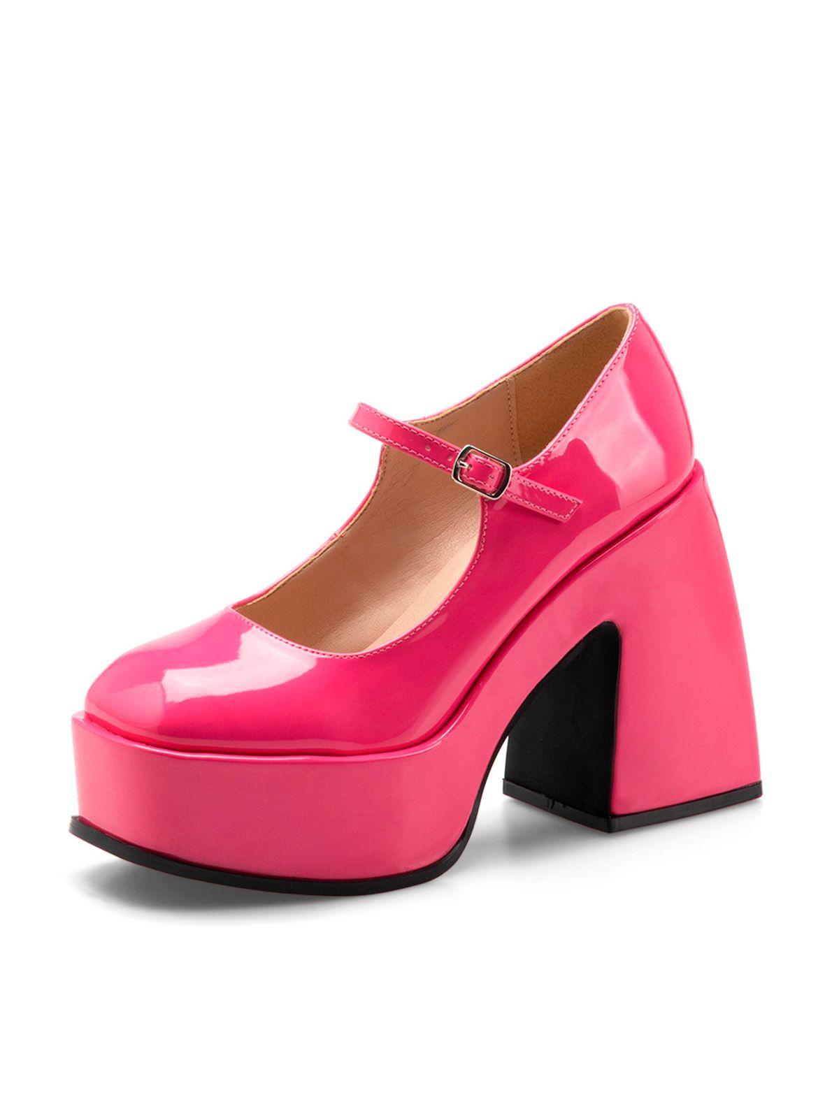 Zapato Taco Alto  Durazno Casual YL51 Weide-0