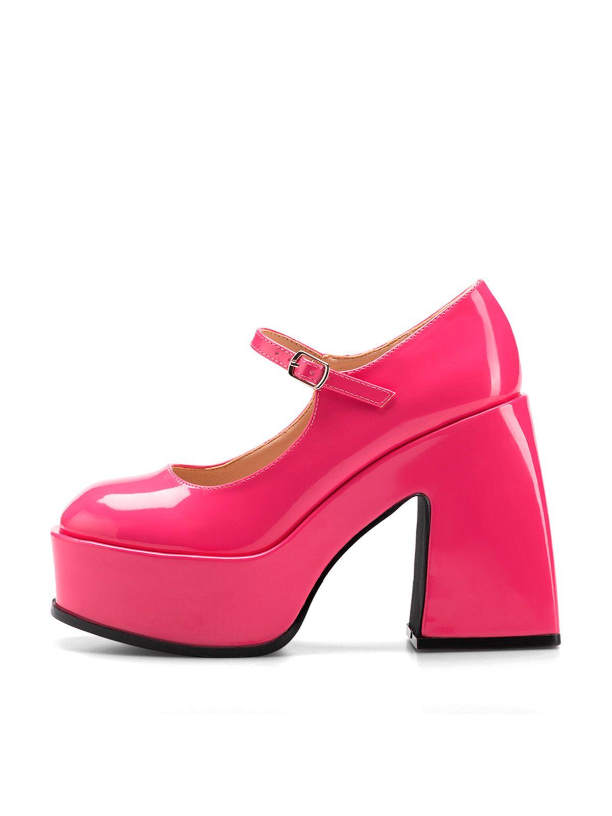 Zapato Taco Alto  Durazno Casual YL51 Weide-1