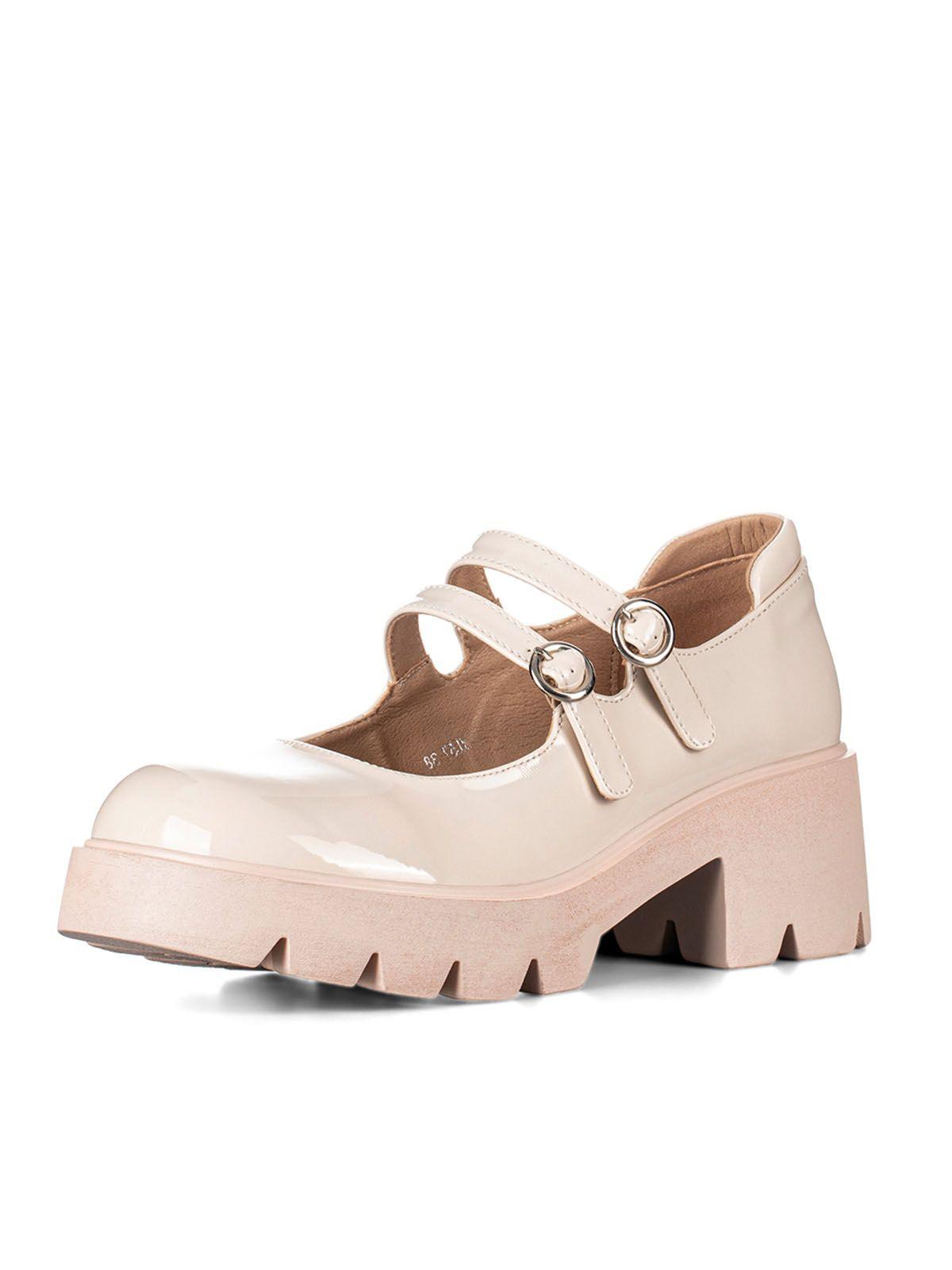 Zapatos Taco Mary Jane Beige Formal Mujer Weide YL57-0