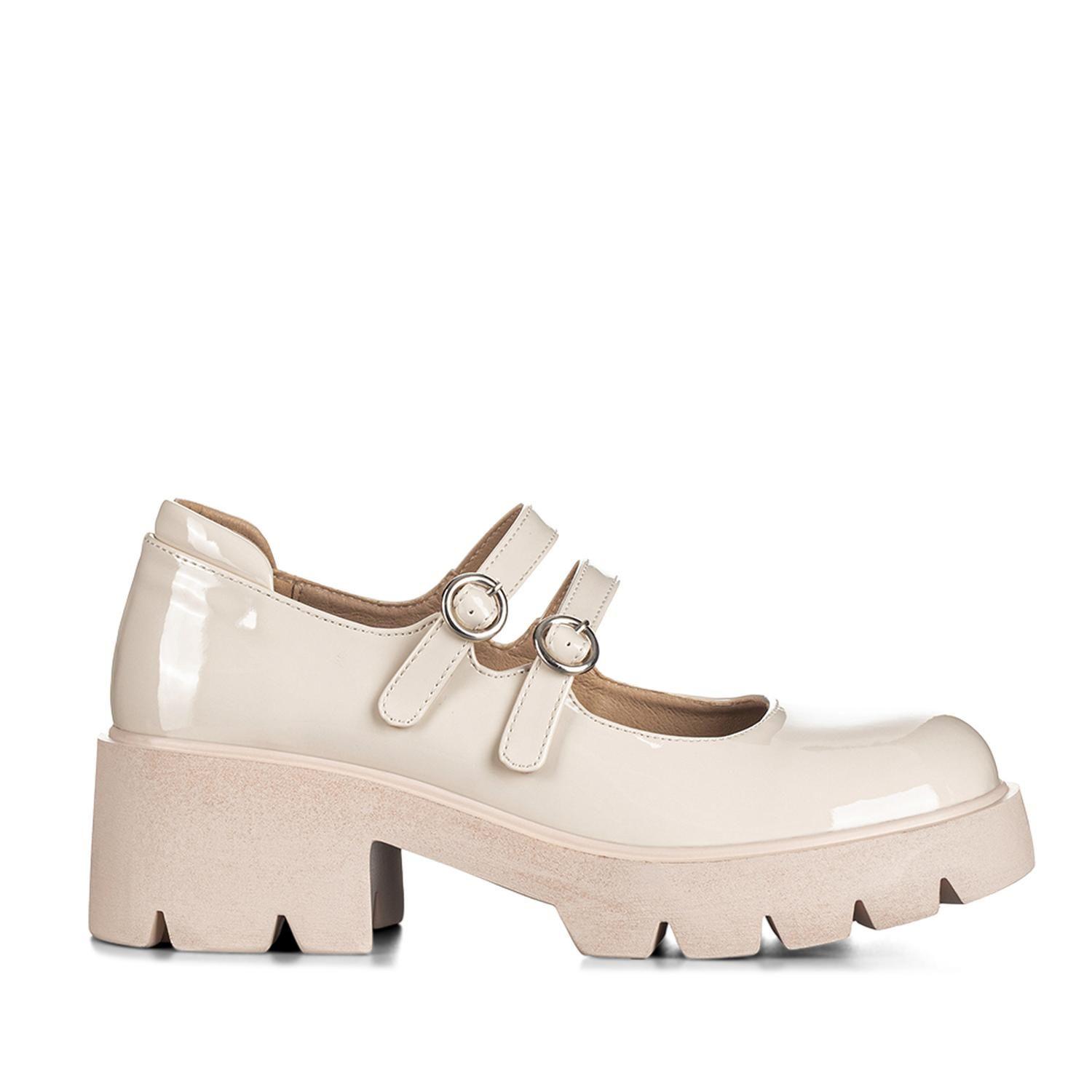 Zapatos Taco Mary Jane Beige Formal Mujer Weide YL57-0