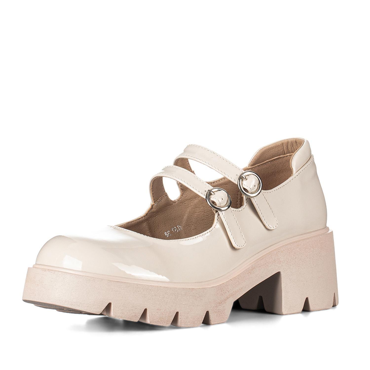 Zapatos Taco Mary Jane Beige Formal Mujer Weide YL57-2