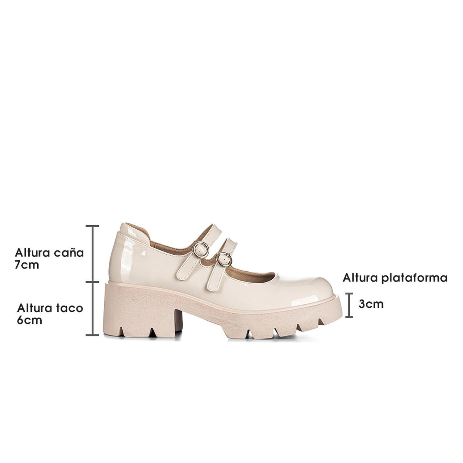 Zapatos Taco Mary Jane Beige Formal Mujer Weide YL57-5