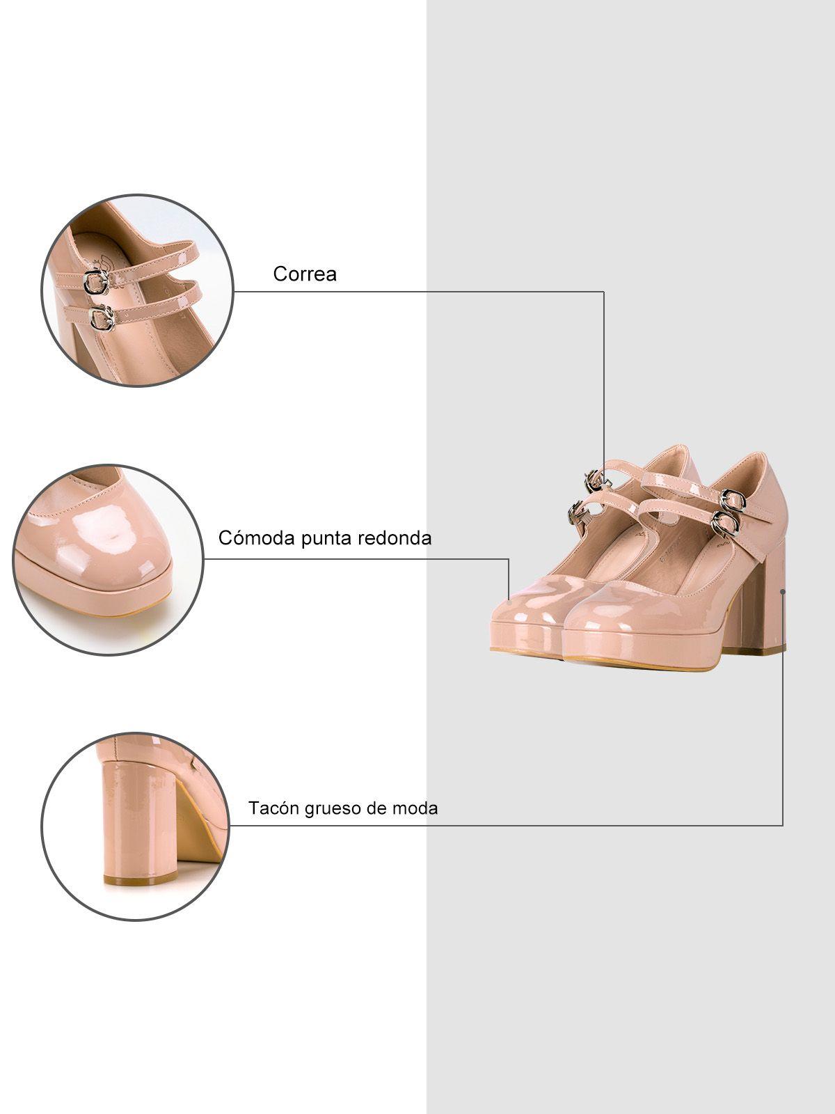 Zapato Taco Rosado Casual YOU201 Weide-5