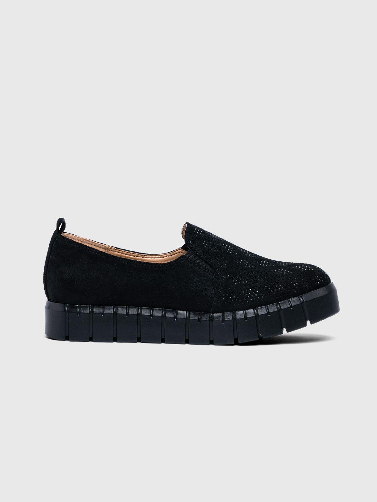 Zapatilla Mujer Abrilera Negro Weide-2