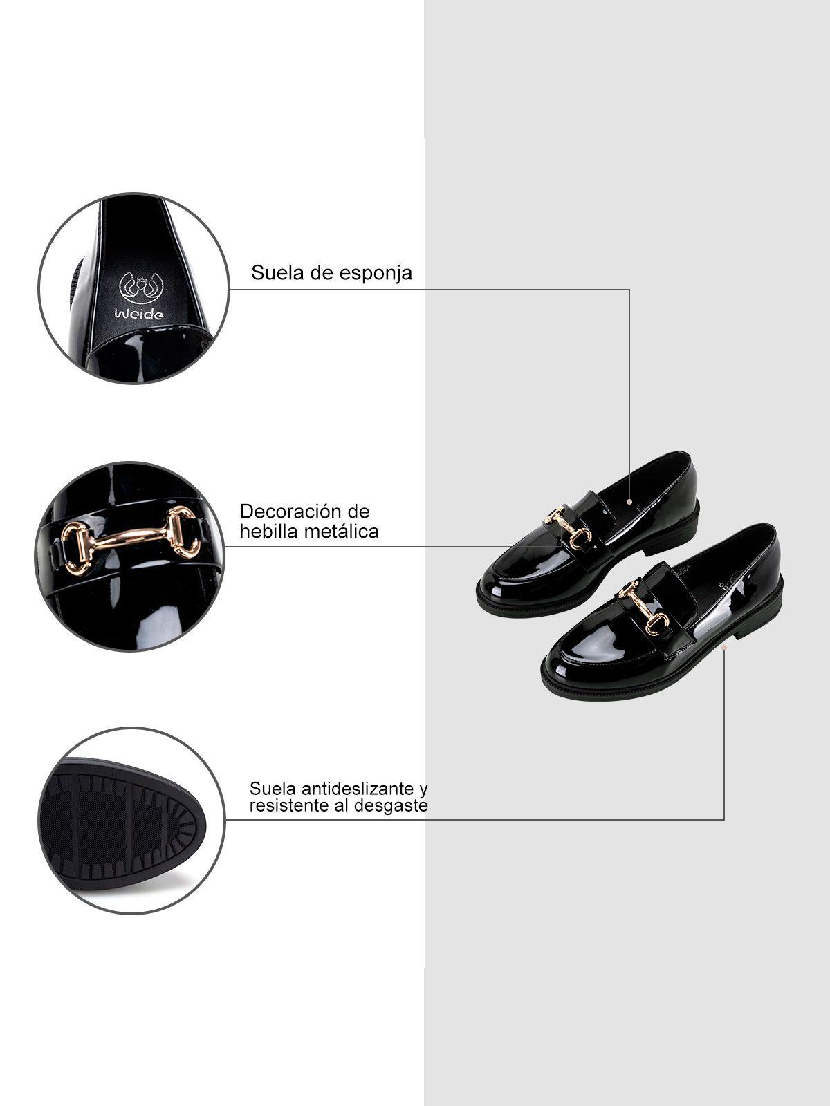 Zapato Taco Negro Casual JN22 Weide-5