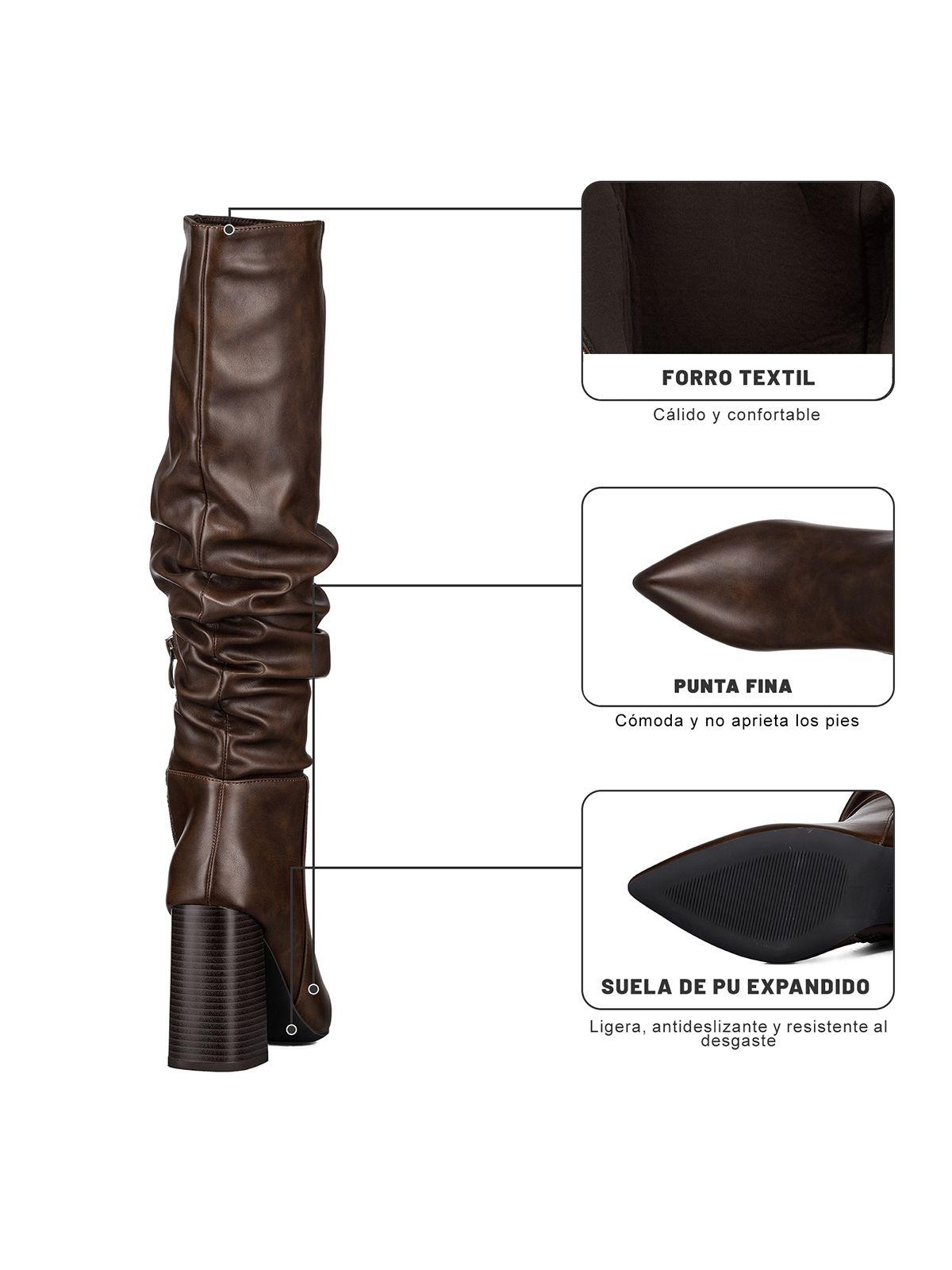 Bota Taco Mujer Casual PU Weide CZY633-7