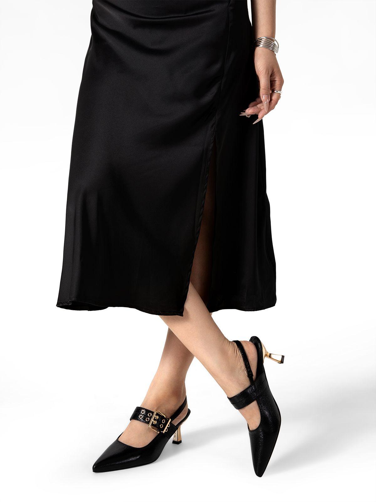 Zapato Taco Talón abierto Hebilla Mujer Weide YOU539-2