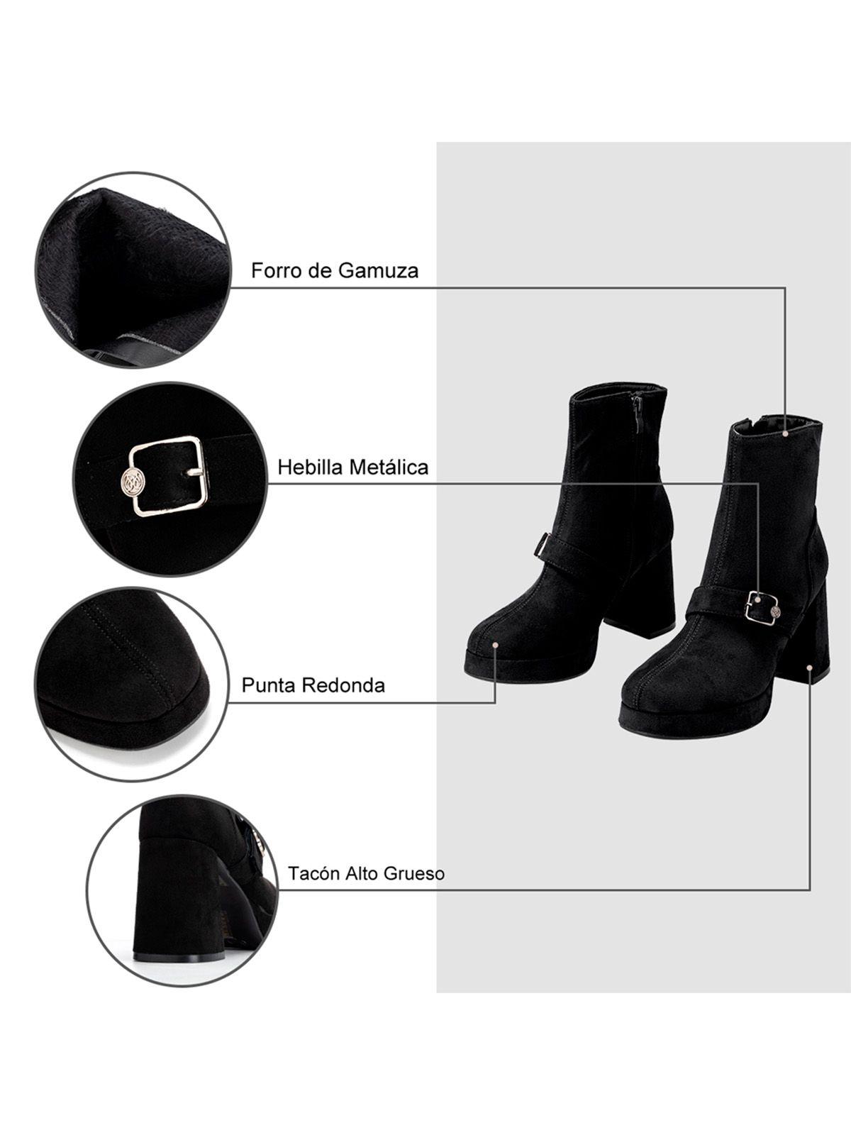 Botin Negro Casual Mujer Weide YL71-6
