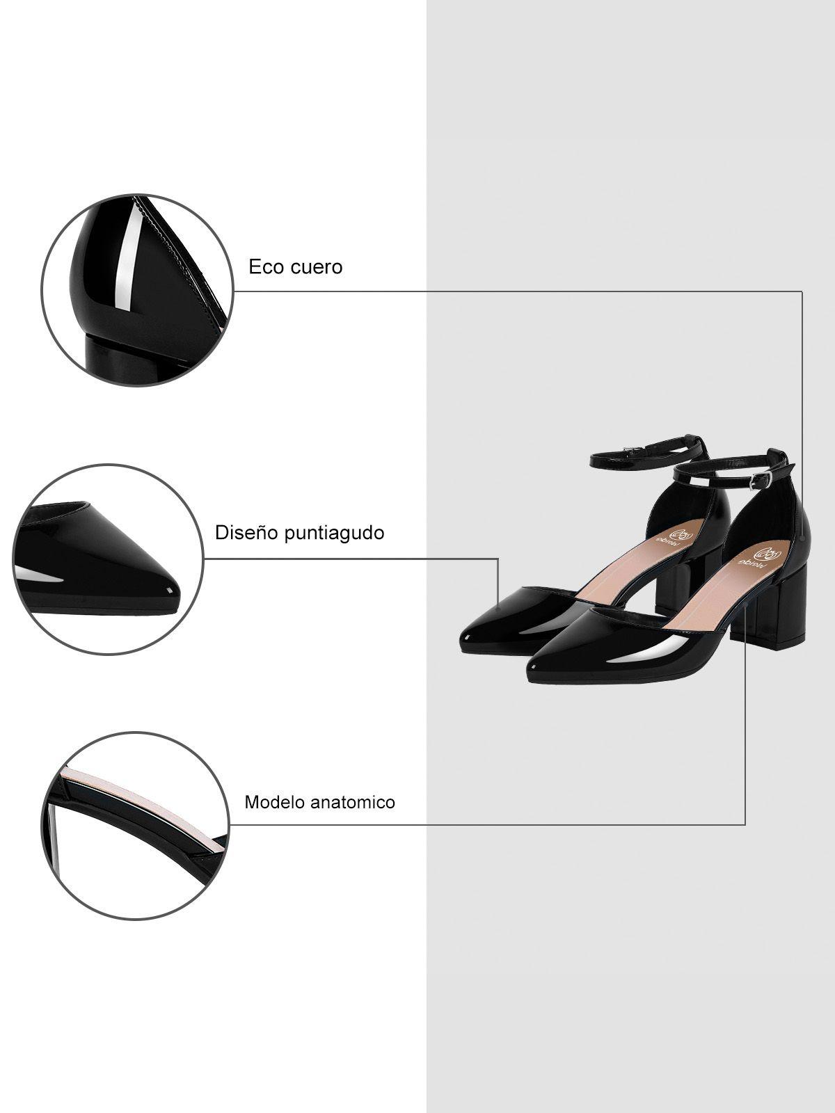 Zapato Taco Alto Negro Fiesta Mujer Weide GH63-6