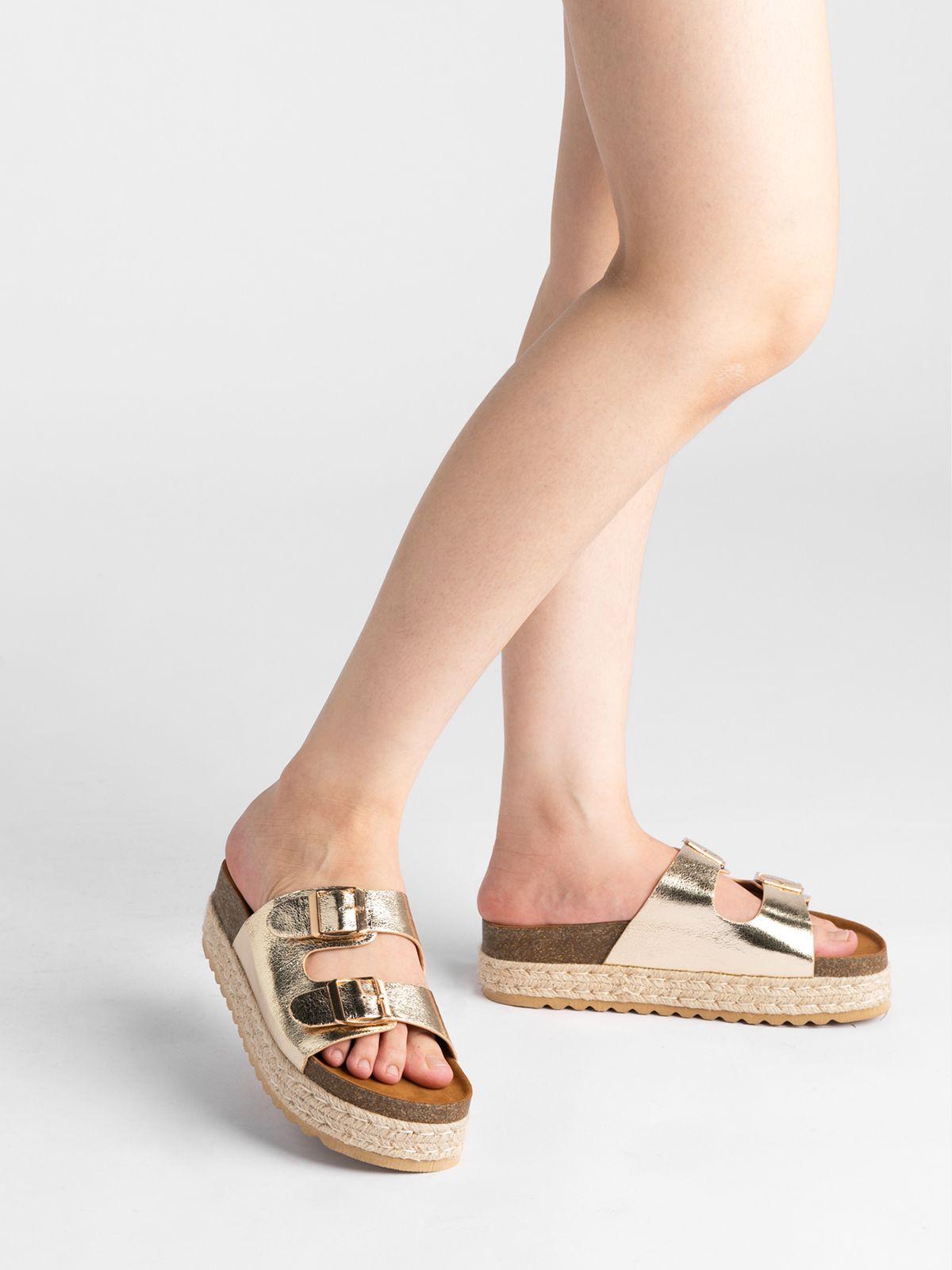 Sandalia Mujer Mariel Dorado Weide-1