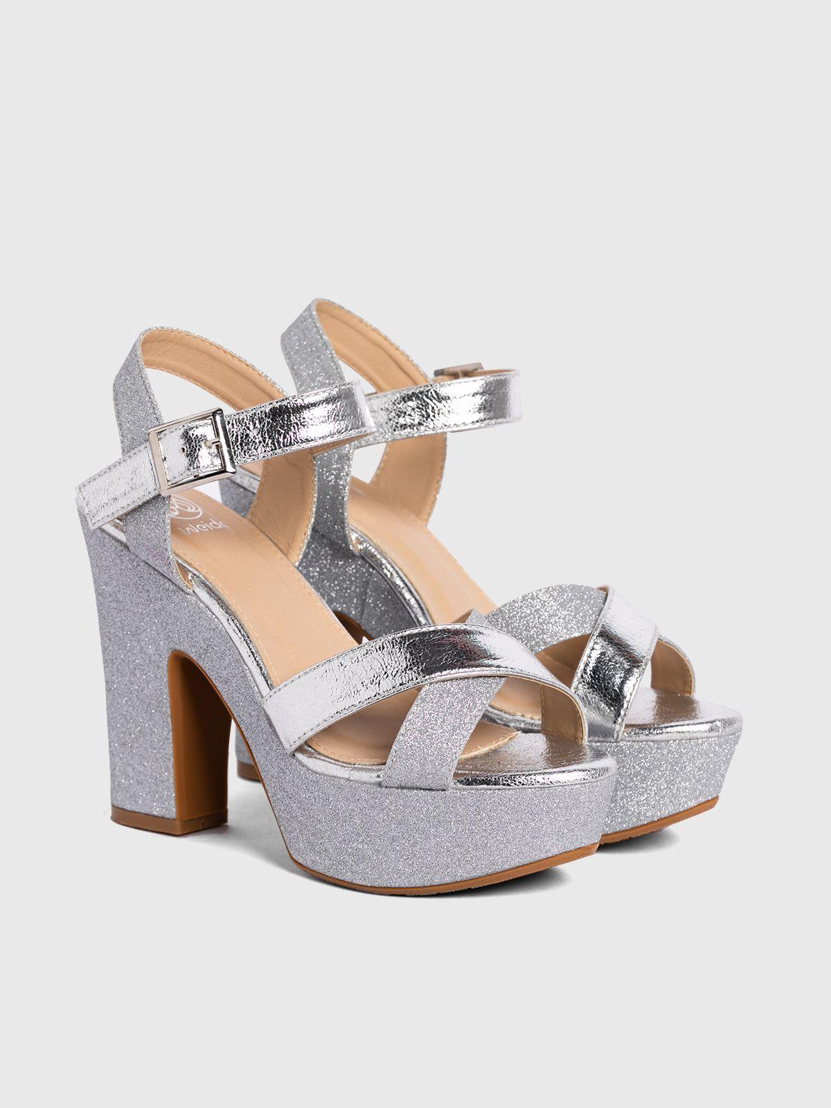 Sandalia Taco Plateado Fiesta YOU176 Weide-4