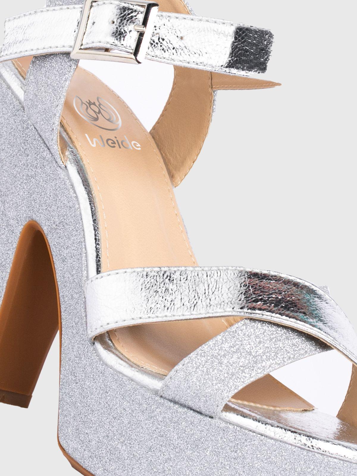 Sandalia Taco Plateado Fiesta YOU176 Weide-5