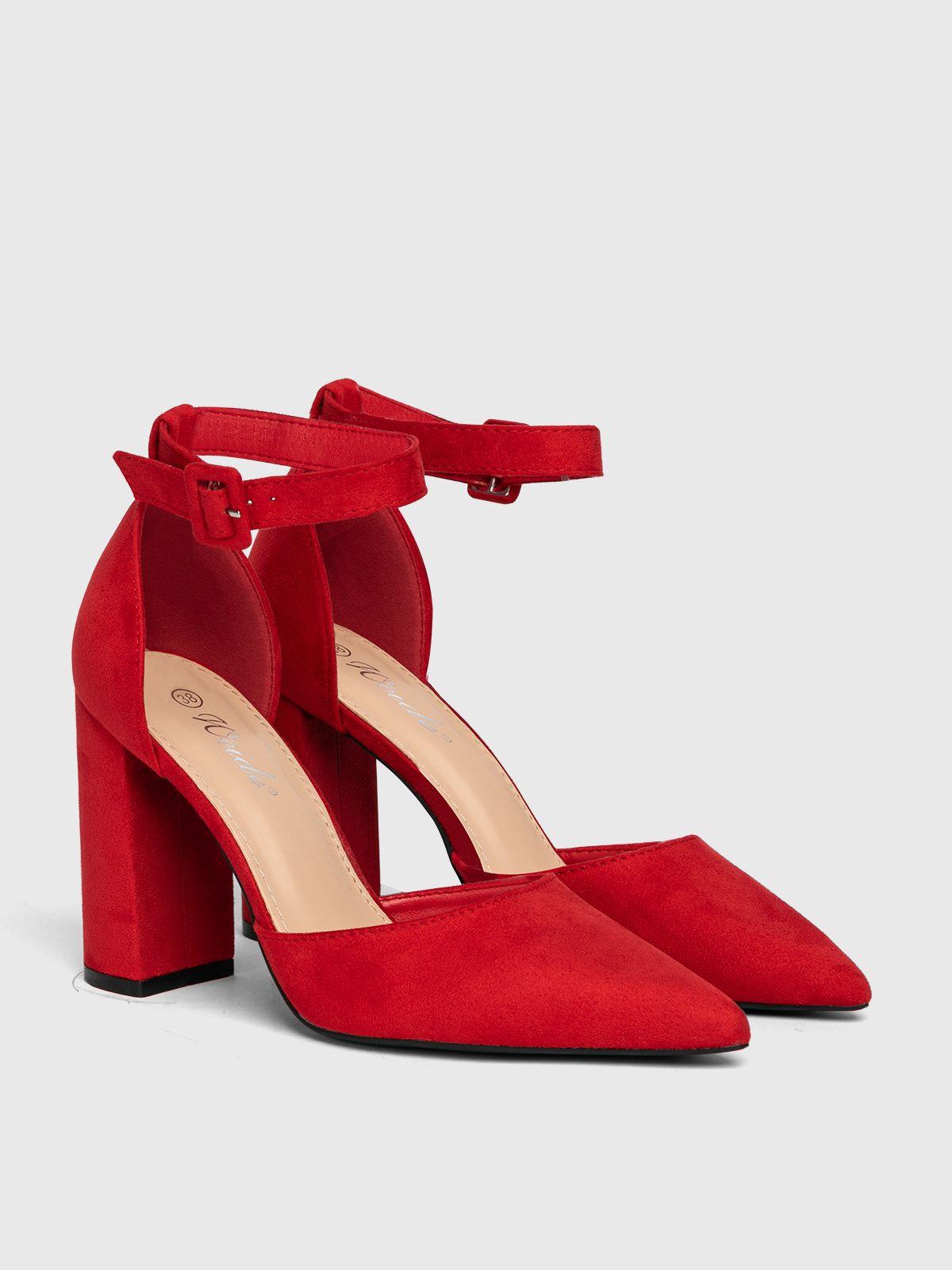 Zapato Mujer Nazaret Rojo Weide-4