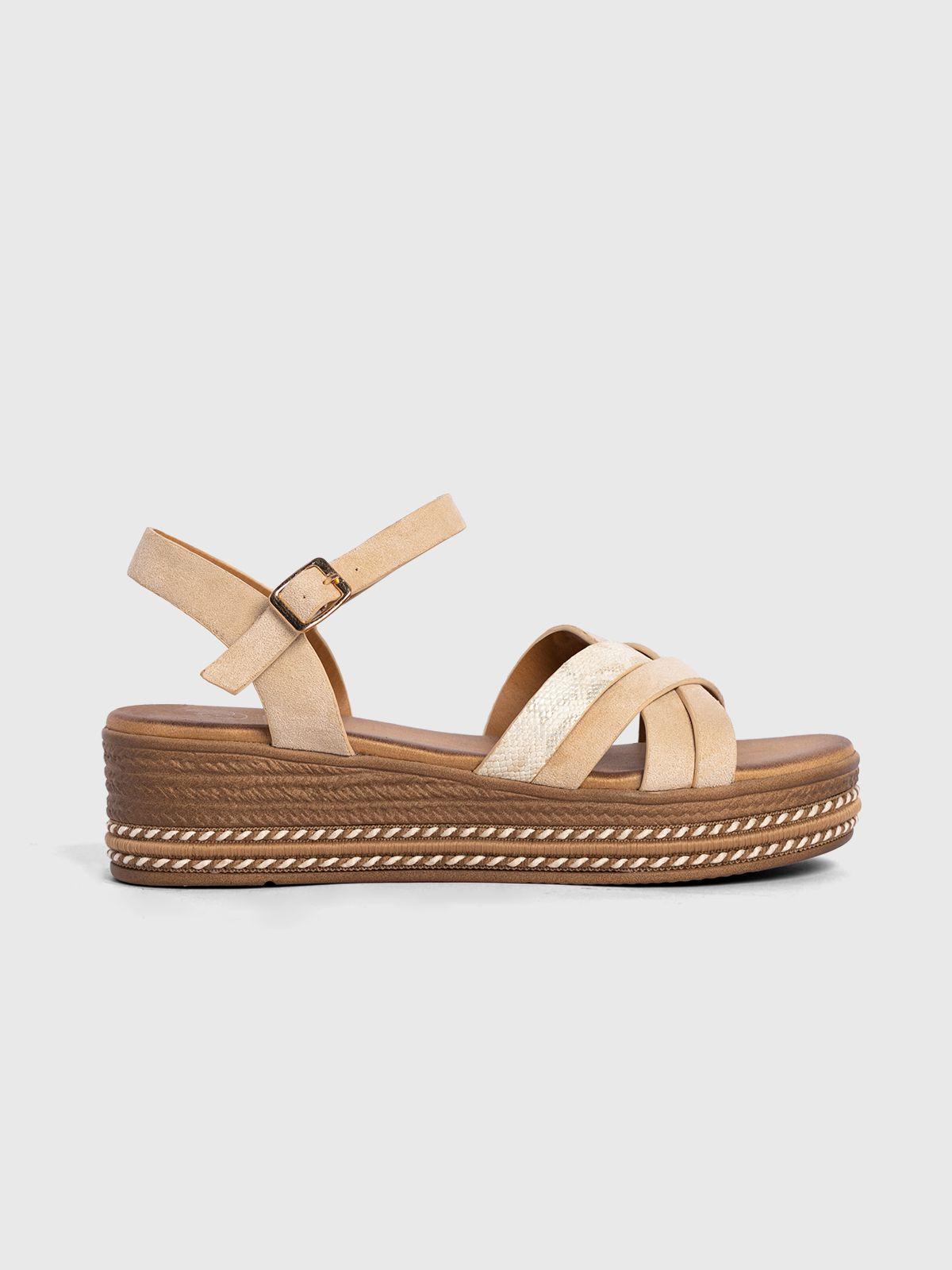 Sandalia Mujer Engracia Beige Weide-2